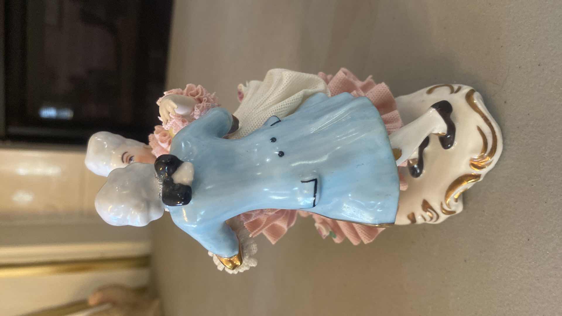 Photo 1 of DRESDEN PORCELAIN LACE FIGURINE H5”