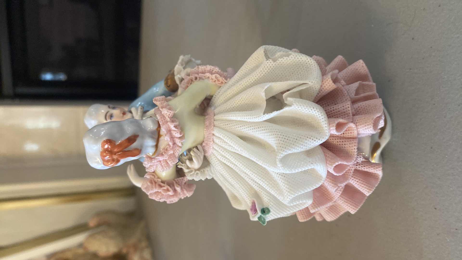 Photo 1 of DRESDEN PORCELAIN LACE FIGURINE H5”
