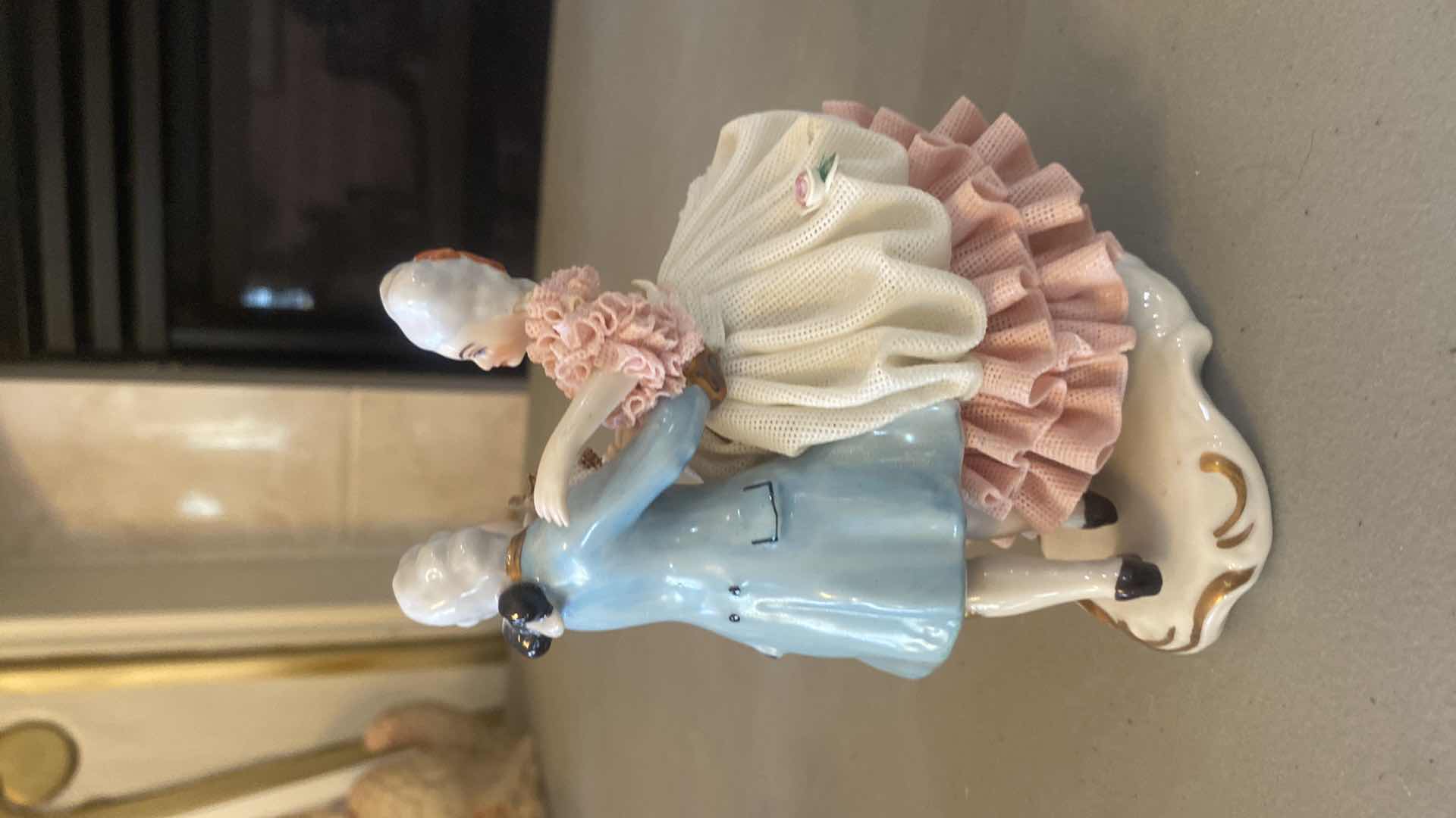 Photo 1 of DRESDEN PORCELAIN LACE FIGURINE H5”