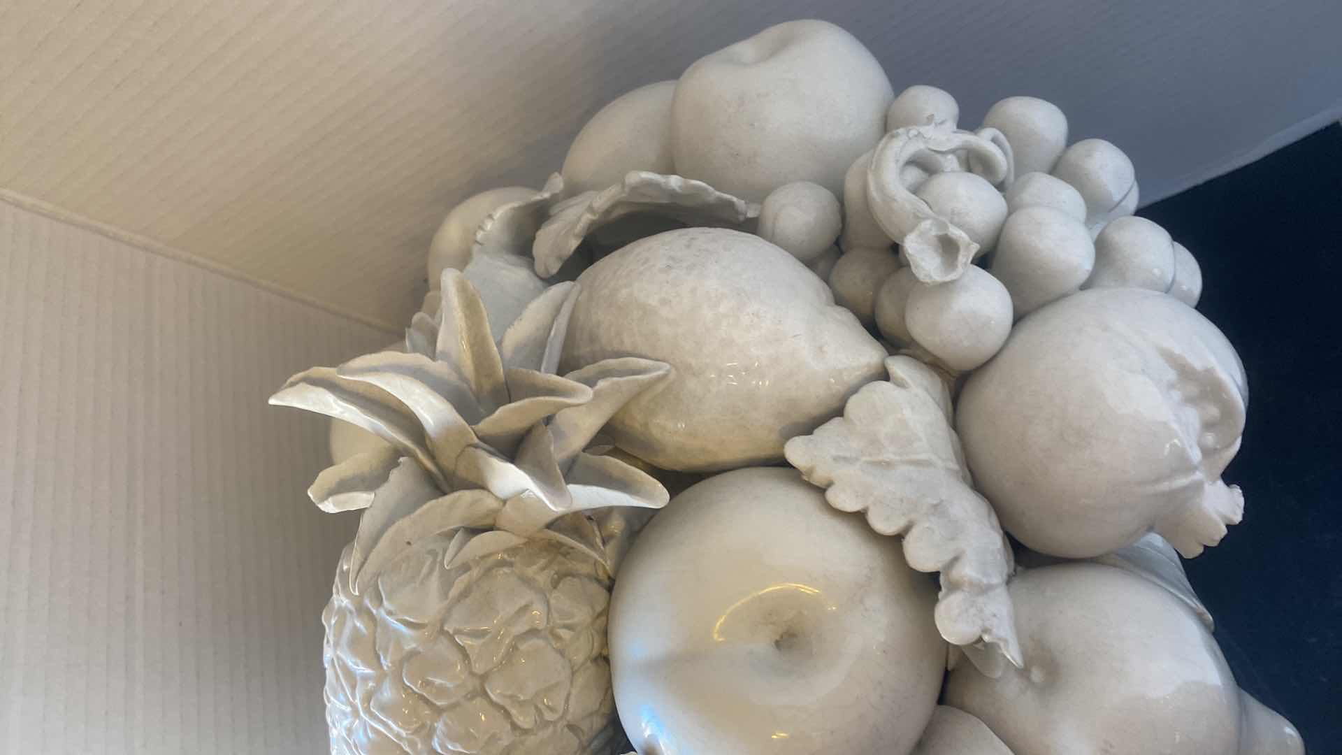 Photo 1 of GLAZED CERAMIC VASE WITH FRUIT H19”