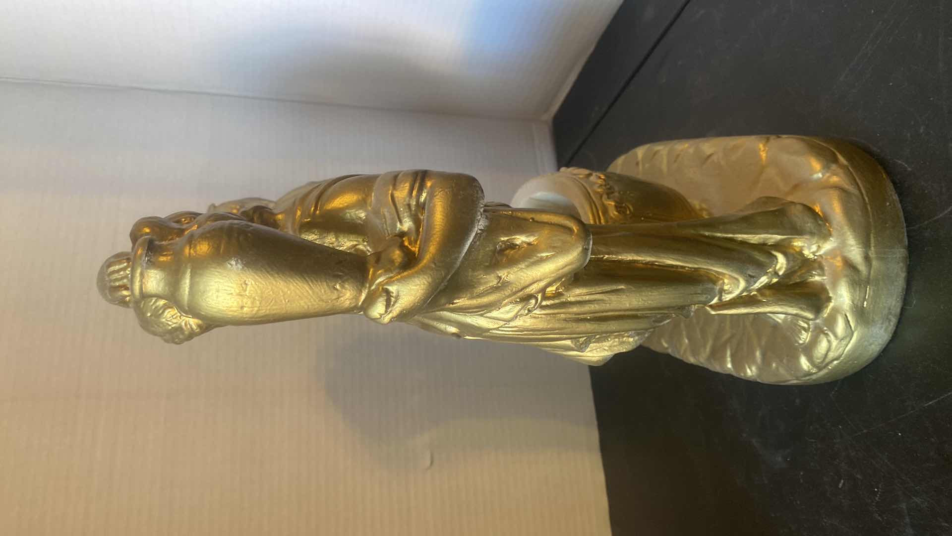 Photo 1 of HEAVY ITALIA HAND CRAFTED GOLD VASE 12” x 15 1/2”