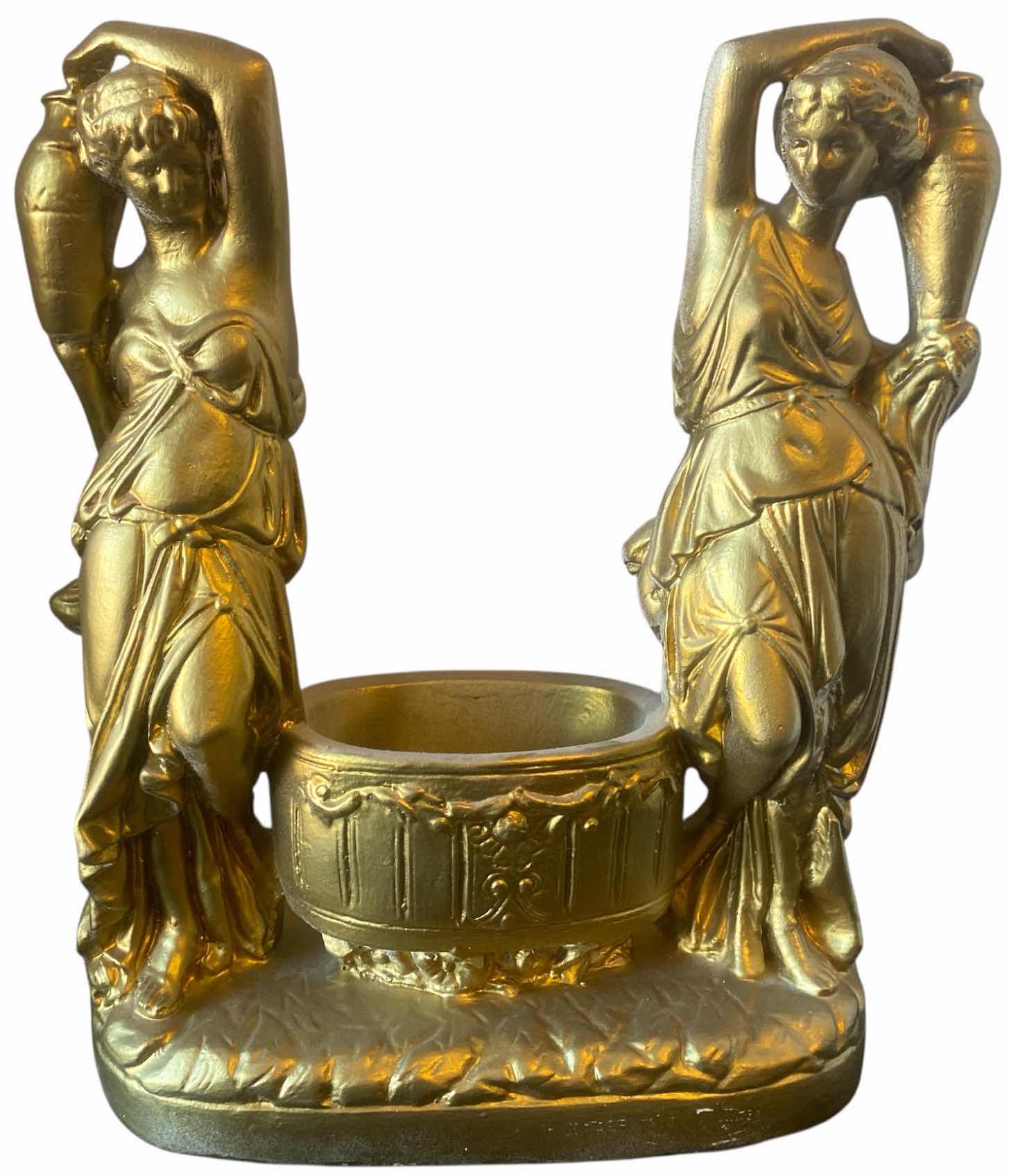 Photo 1 of HEAVY ITALIA HAND CRAFTED GOLD VASE 12” x 15 1/2”