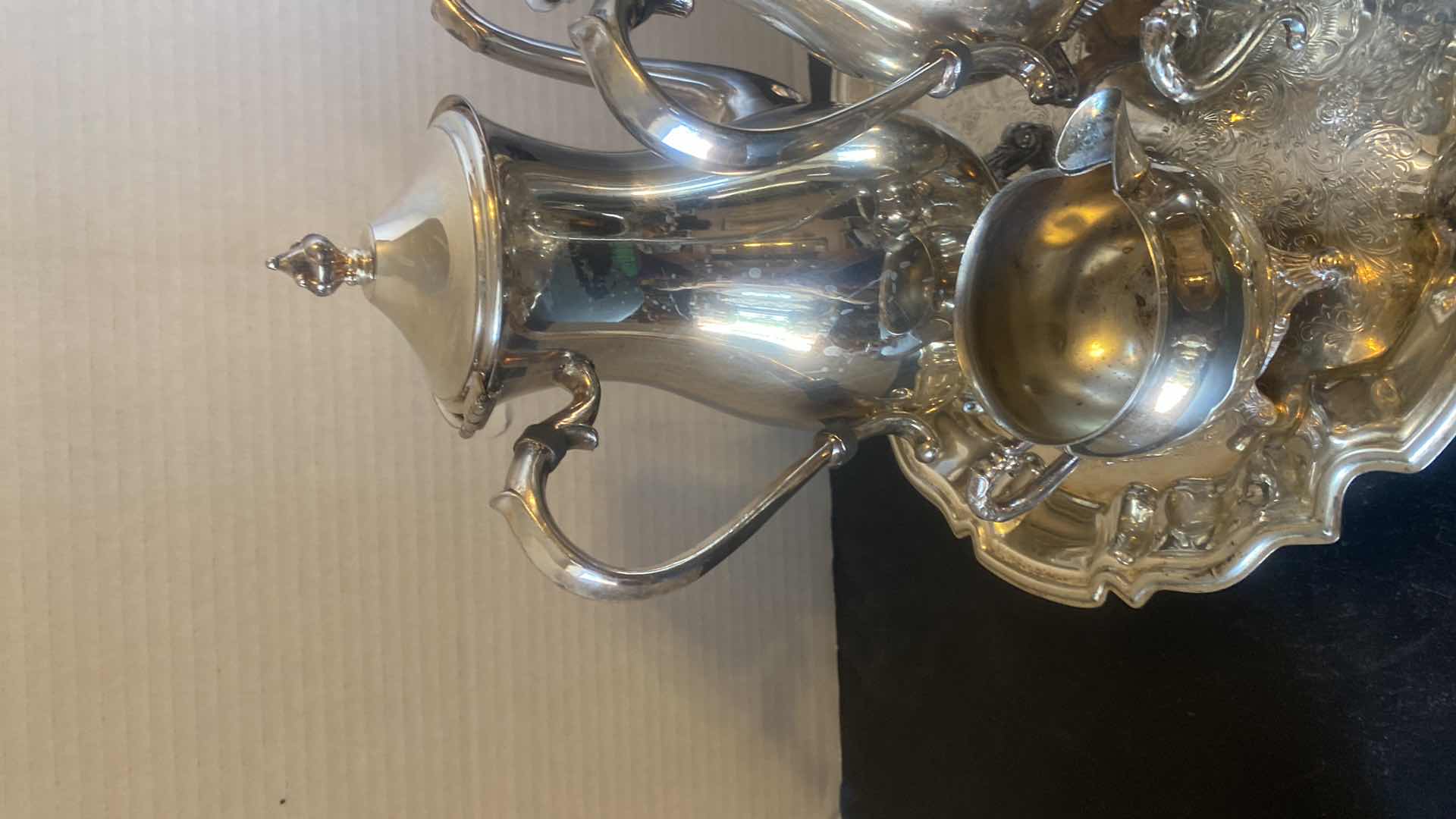 Photo 1 of 5 PIECES UNMARKED SILVER PLATE