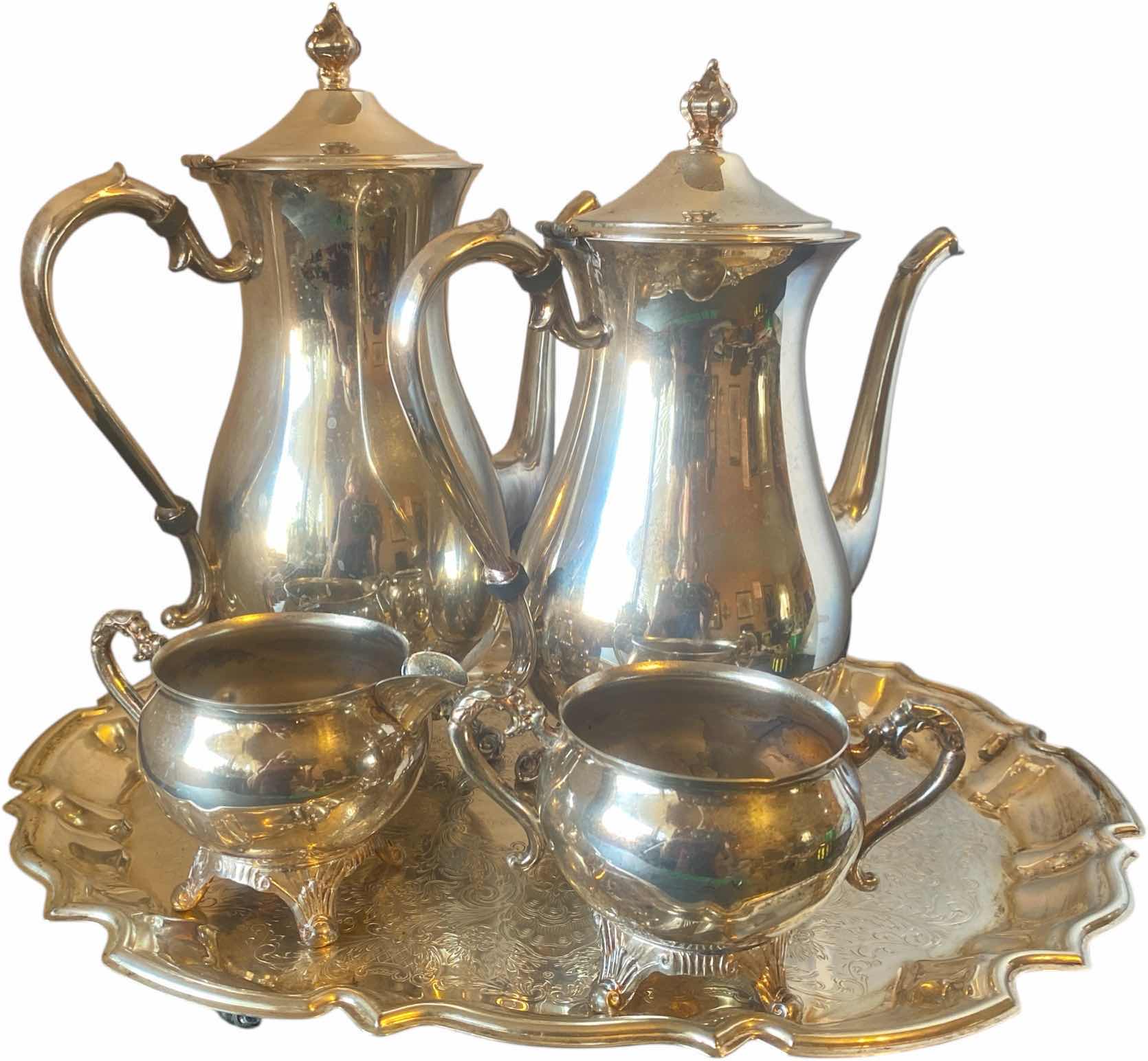 Photo 1 of 5 PIECES UNMARKED SILVER PLATE