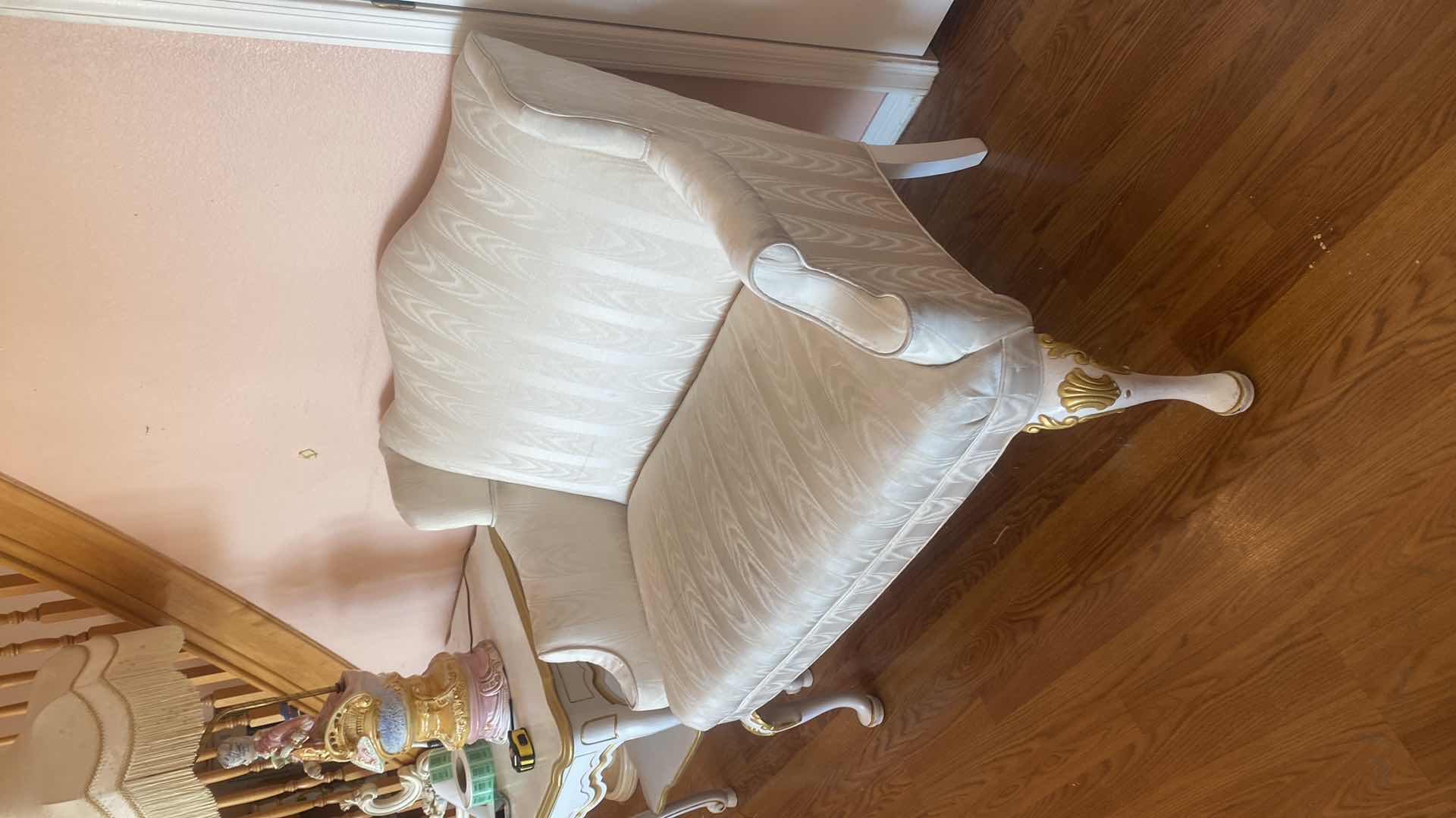 Photo 1 of 43” IVORY FABRIC SETTE