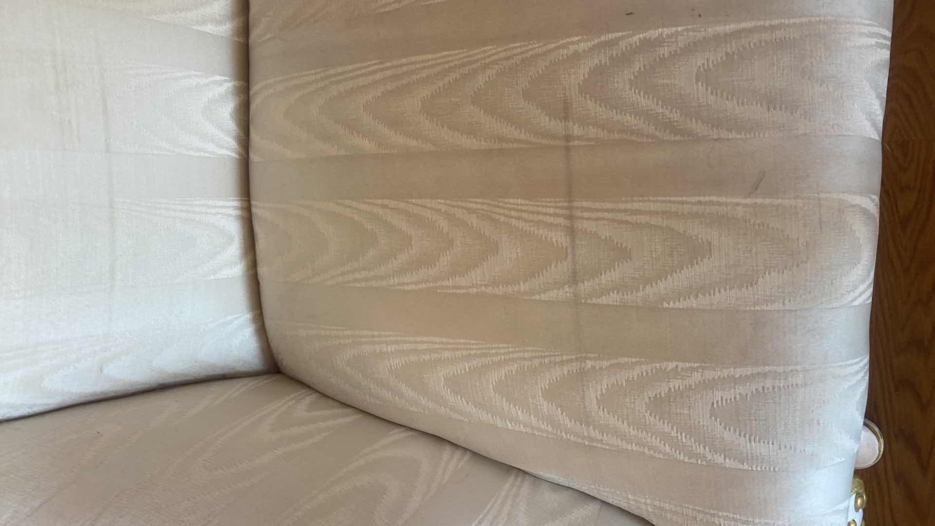 Photo 1 of 43” IVORY FABRIC SETTE