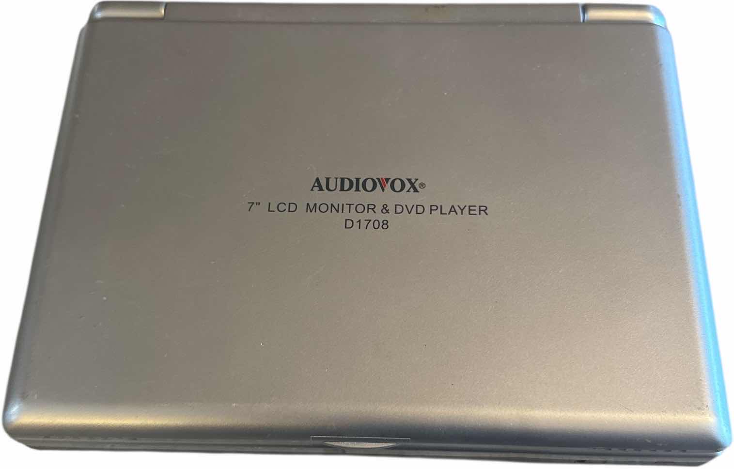 Photo 1 of VINTAGE AUDIOVOX 7” LCD MONITOR AND DVD PLAYER MODEL D1708 POWER-CORD NOT INCLUDED