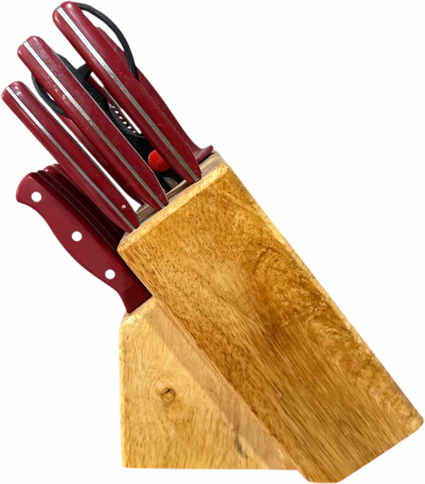 Photo 1 of KITCHEN AID KNIFE SET AND GLASS CUTTING BOARD 
H12”