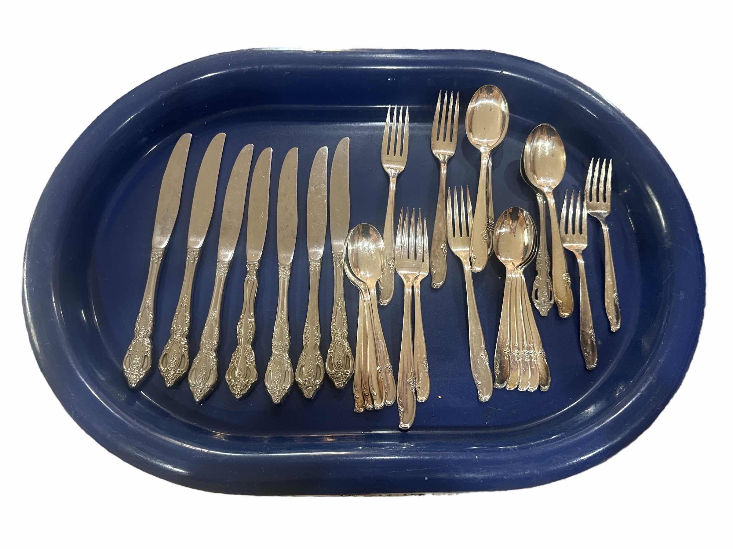Photo 1 of 44- VINTAGE  ASSORTED SILVERWARE AND TRAY
