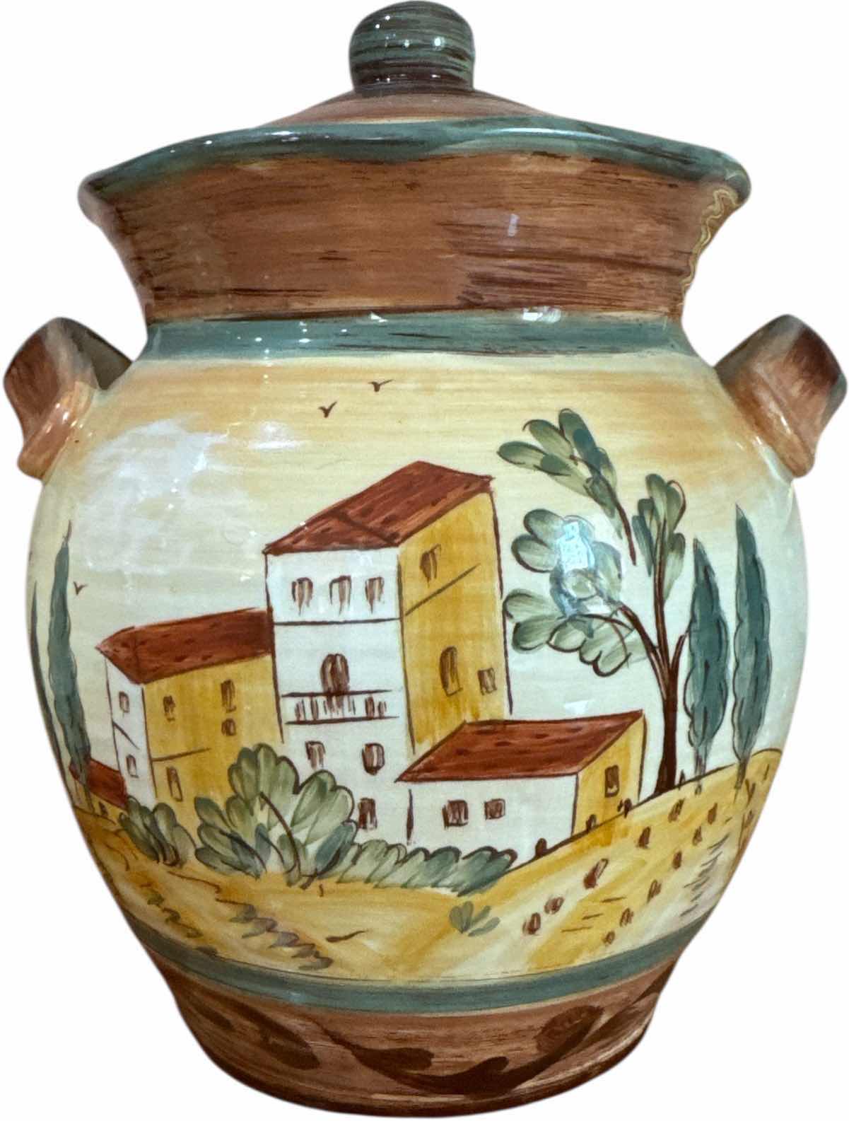 Photo 1 of 2- VINTAGE CERTIFIED INTERNATIONAL TUSCAN LANDSCAPE CANISTERS
H8” AND SMALLER