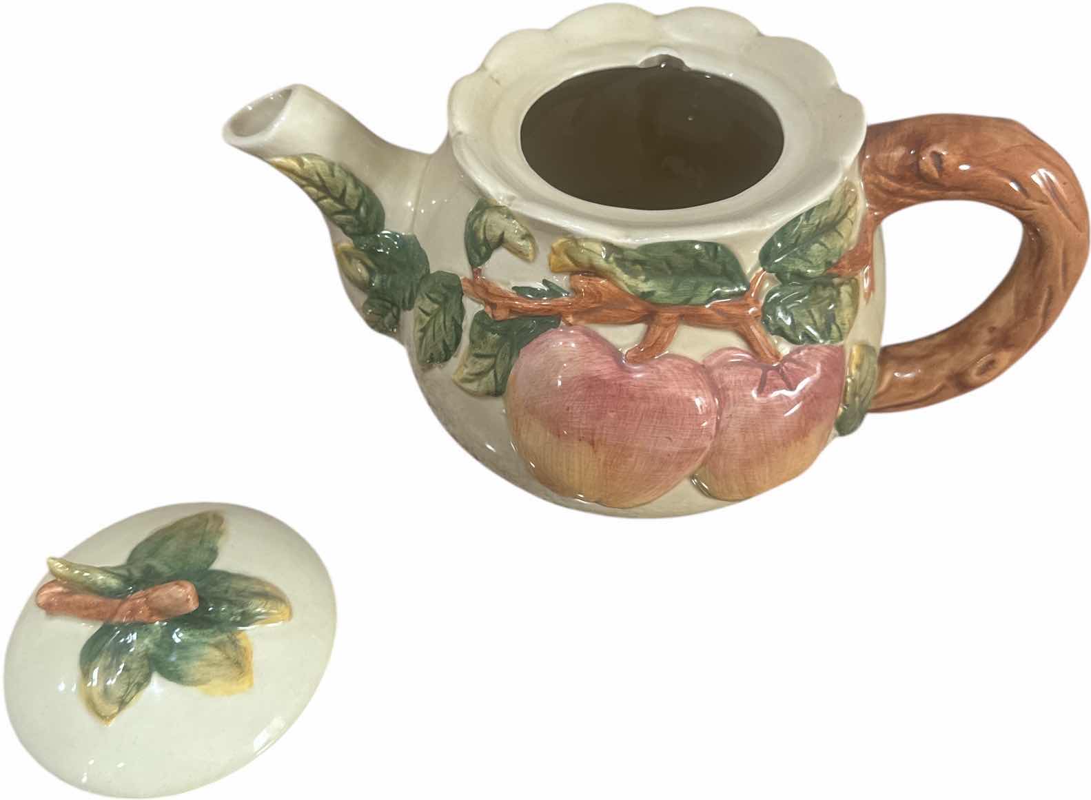Photo 1 of 2- VINTAGE CERAMIC TEAPOTS BY CARDINAL STRAWBERRIES AND CBK APPLE DESIGN
H6.5” AND SMALLER
