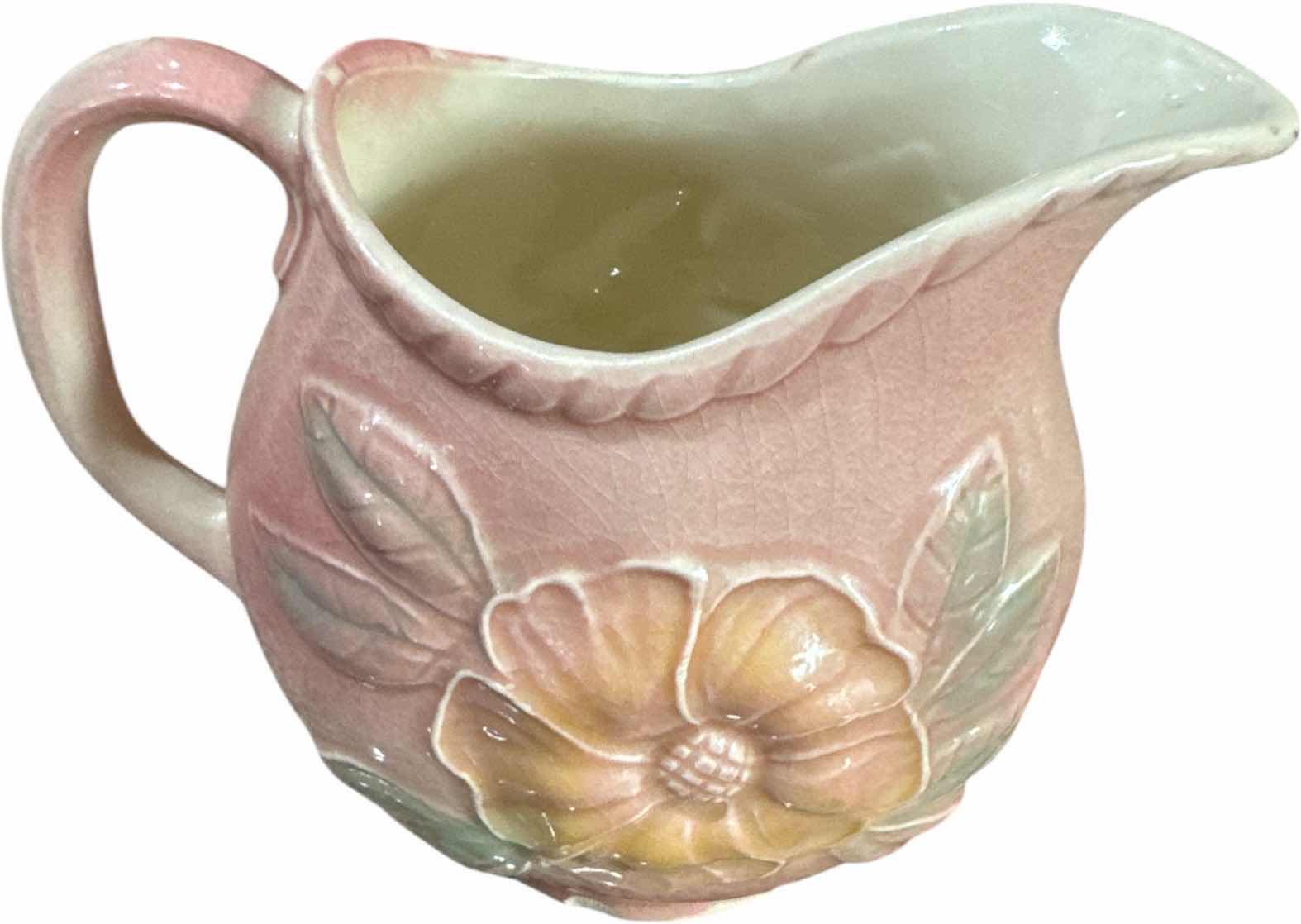 Photo 1 of 2- VINTAGE CERAMIC TEAPOT AND PITCHER FLORAL DESIGN
H7.5”