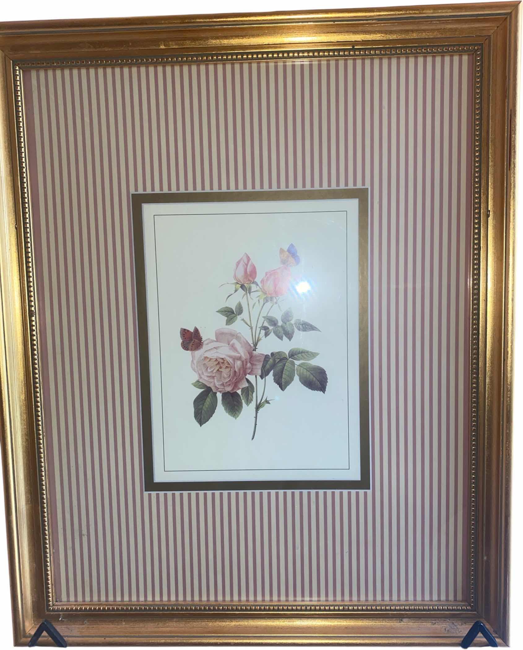 Photo 1 of GOLD RESIN FRAMED BOTANICAL ARTWORK 18” x 22 1/2”