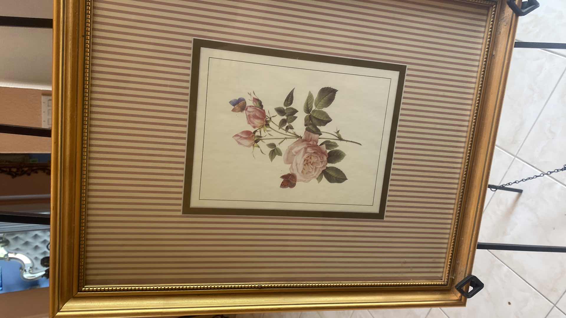 Photo 1 of GOLD RESIN FRAMED BOTANICAL ARTWORK 18” x 22 1/2”