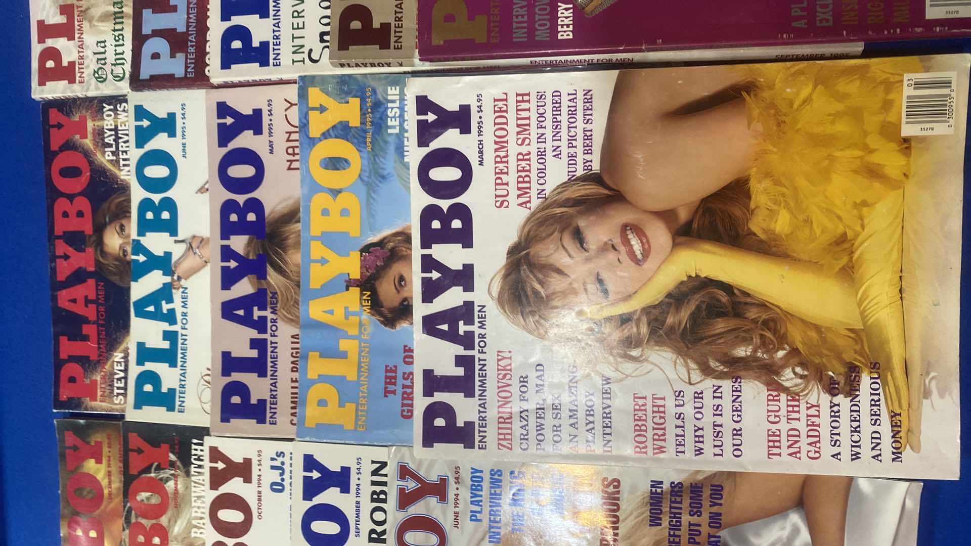 Photo 1 of 20-PLAYBOY MAGAZINES 10 FROM 1994 & 10 FROM 1995