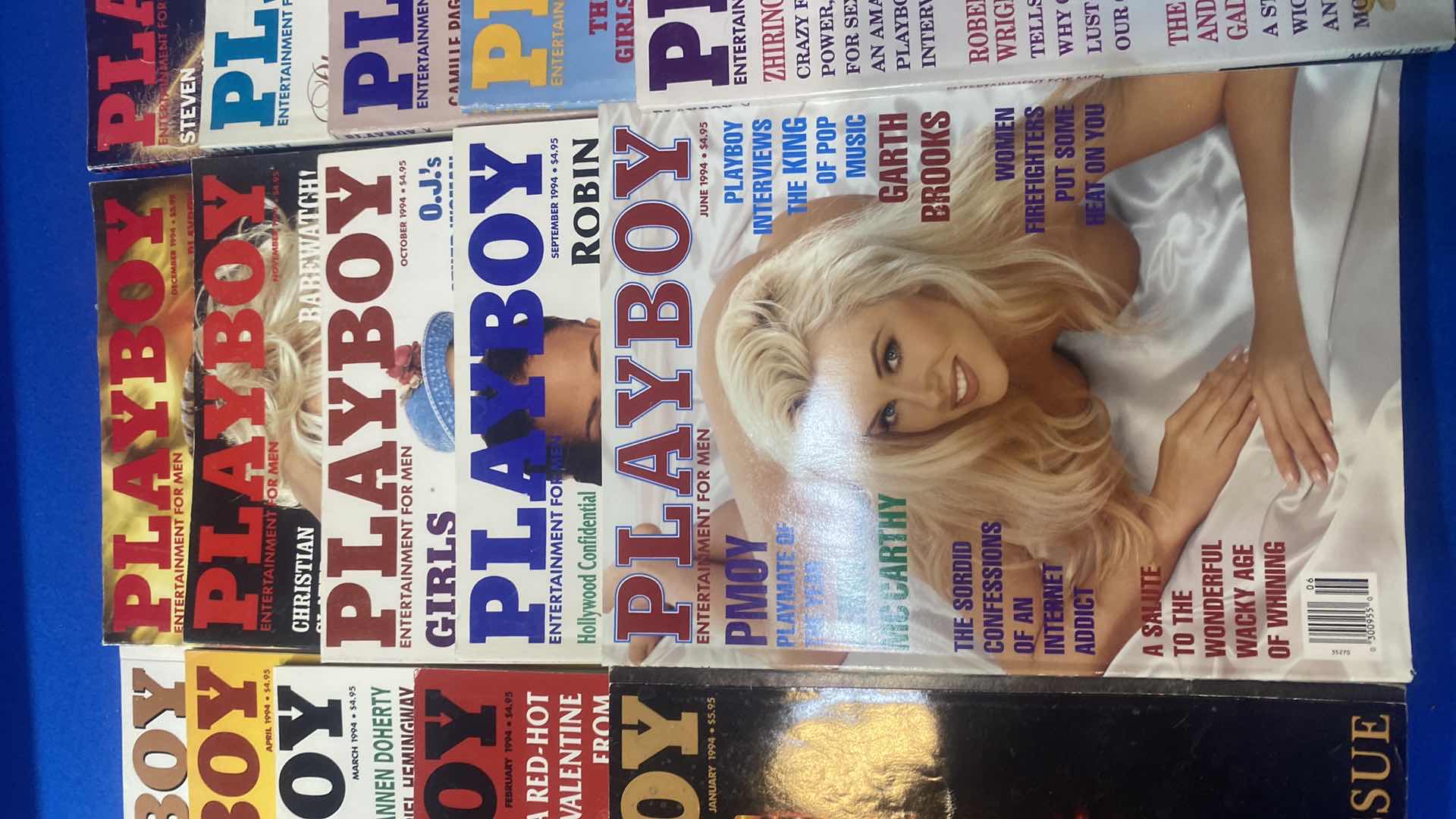 Photo 1 of 20-PLAYBOY MAGAZINES 10 FROM 1994 & 10 FROM 1995
