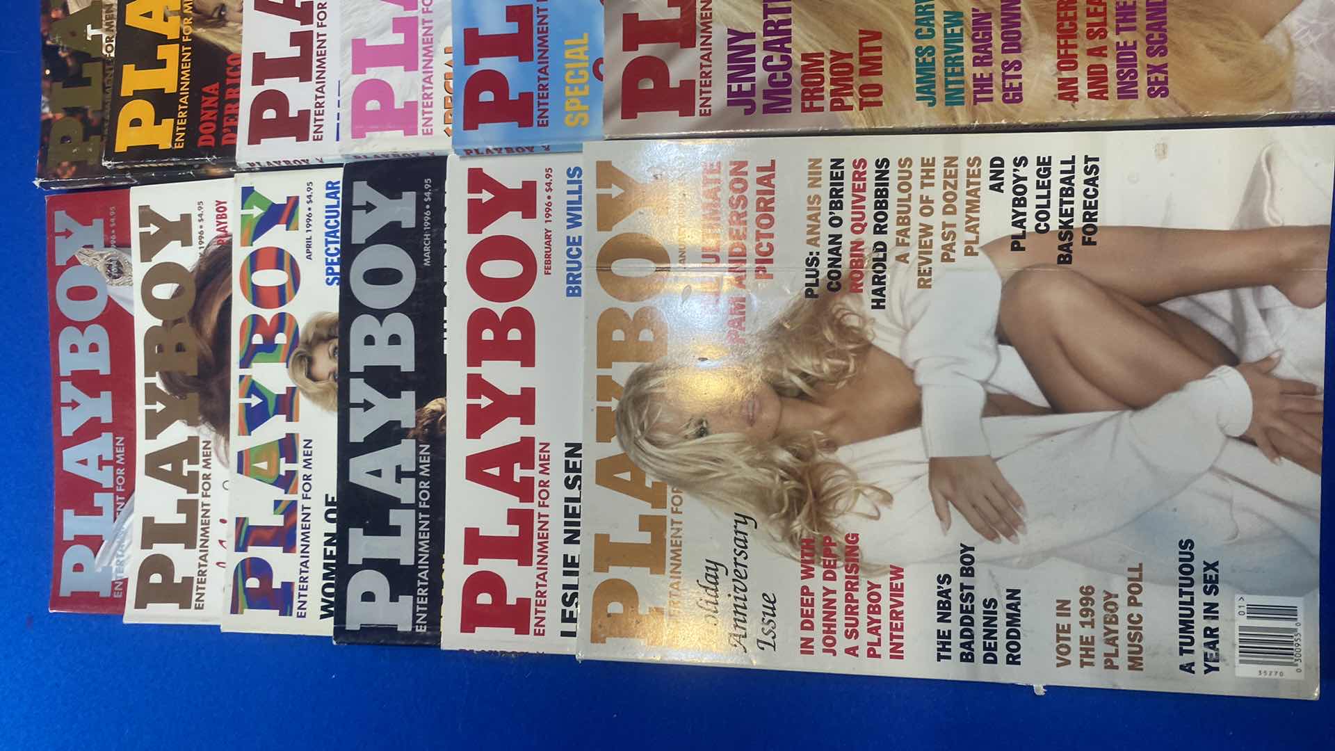 Photo 1 of 24-PLAYBOY MAGAZINES 12 FROM 1996 & 12 FROM 1997