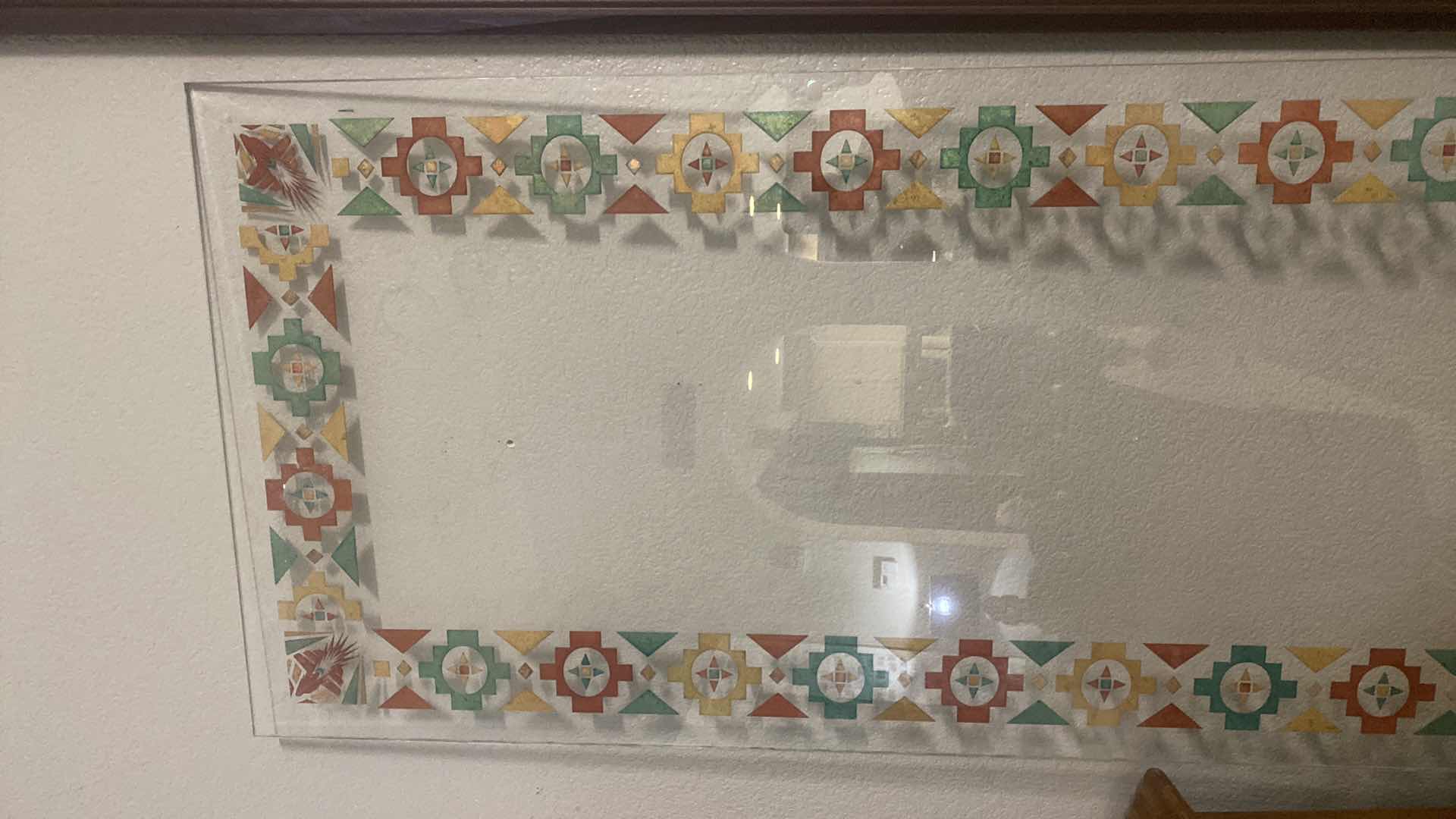 Photo 1 of CUSTOM HAND PAINTED GLASS TOP FOR FURNITURE 19 3/4” x 78 1/2”