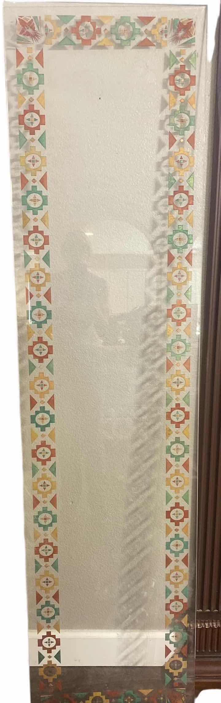 Photo 1 of CUSTOM HAND PAINTED GLASS TOP FOR FURNITURE 19 3/4” x 78 1/2”
