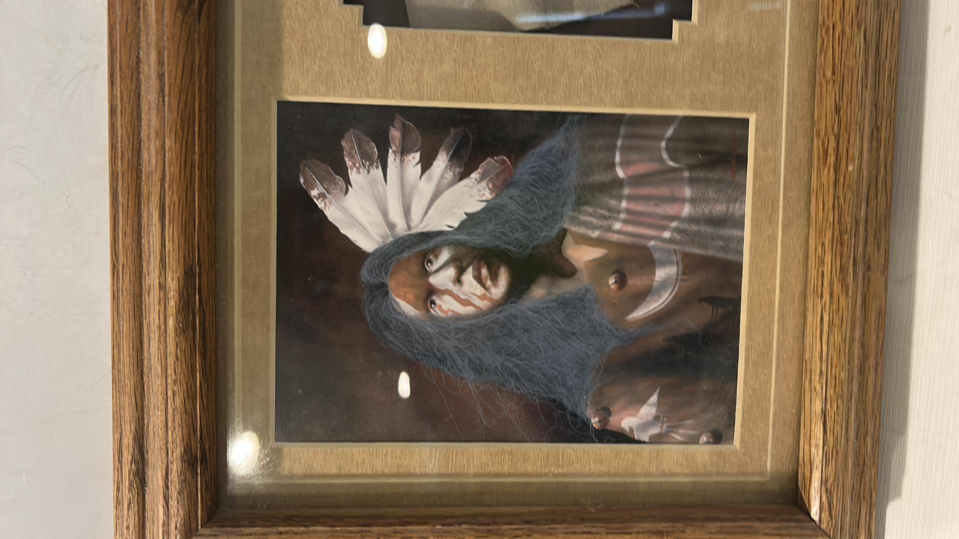 Photo 1 of WOOD FRAMED AMERICAN INDIAN ARTWORK AND KACHINA GOLL