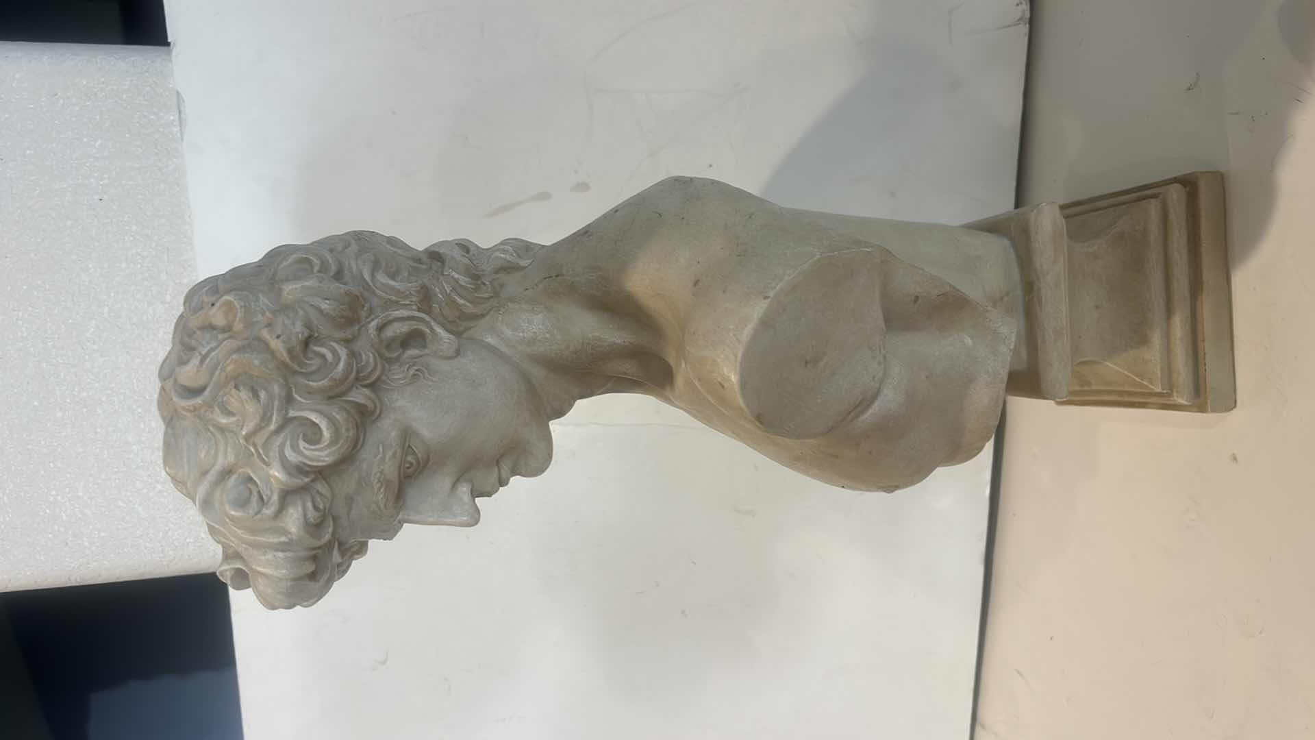 Photo 1 of RESIN BUST OF MICHELANGELO’S DAVID. H18”