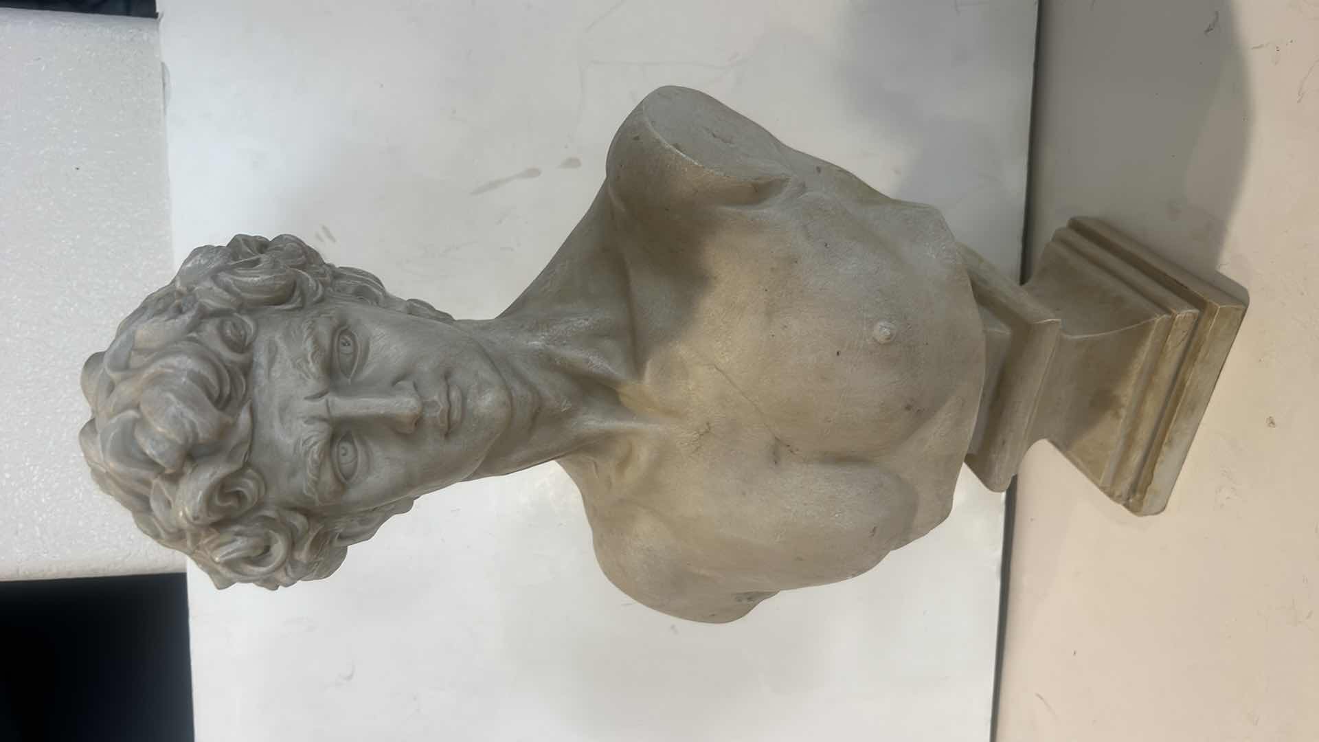 Photo 1 of RESIN BUST OF MICHELANGELO’S DAVID. H18”