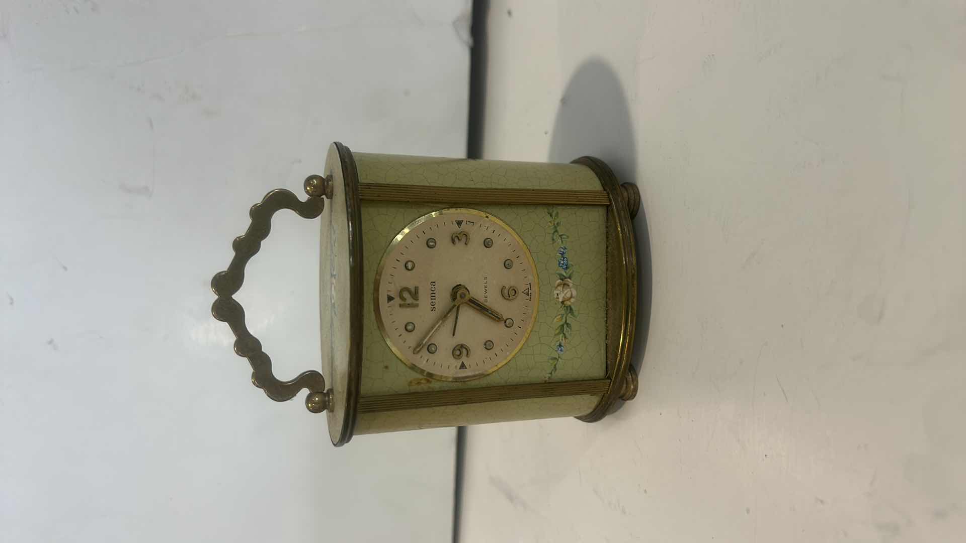 Photo 1 of VINTAGE SEMCA LIGHT GREEN WITH FLOWERS H5”