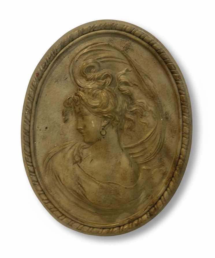 Photo 1 of VICTORIAN STYLE CAMEO WALL PLAQUE CERAMIC H15”