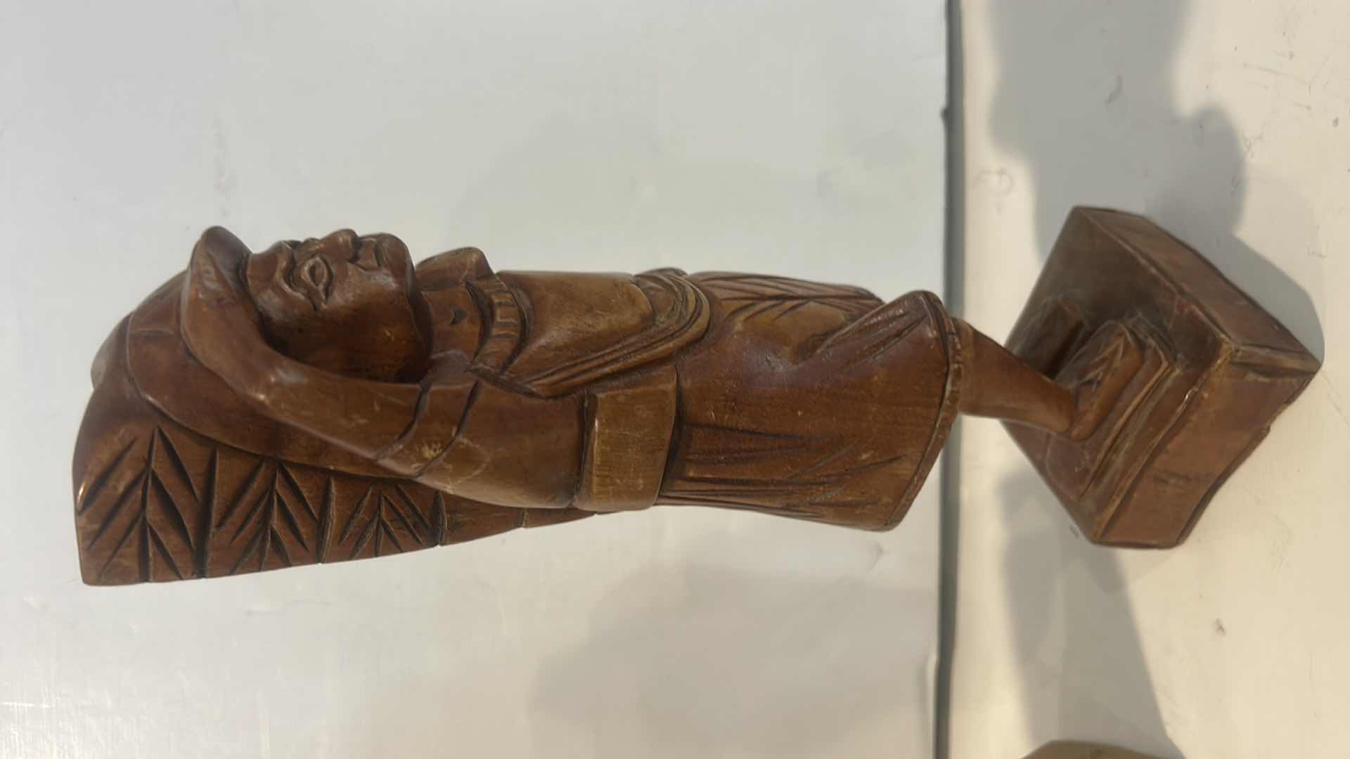 Photo 1 of NORMAN ROCKWELL KENTUCKY STRAIGHT BOURBON & CARVED WOOD INDIAN ALASKA H 12”