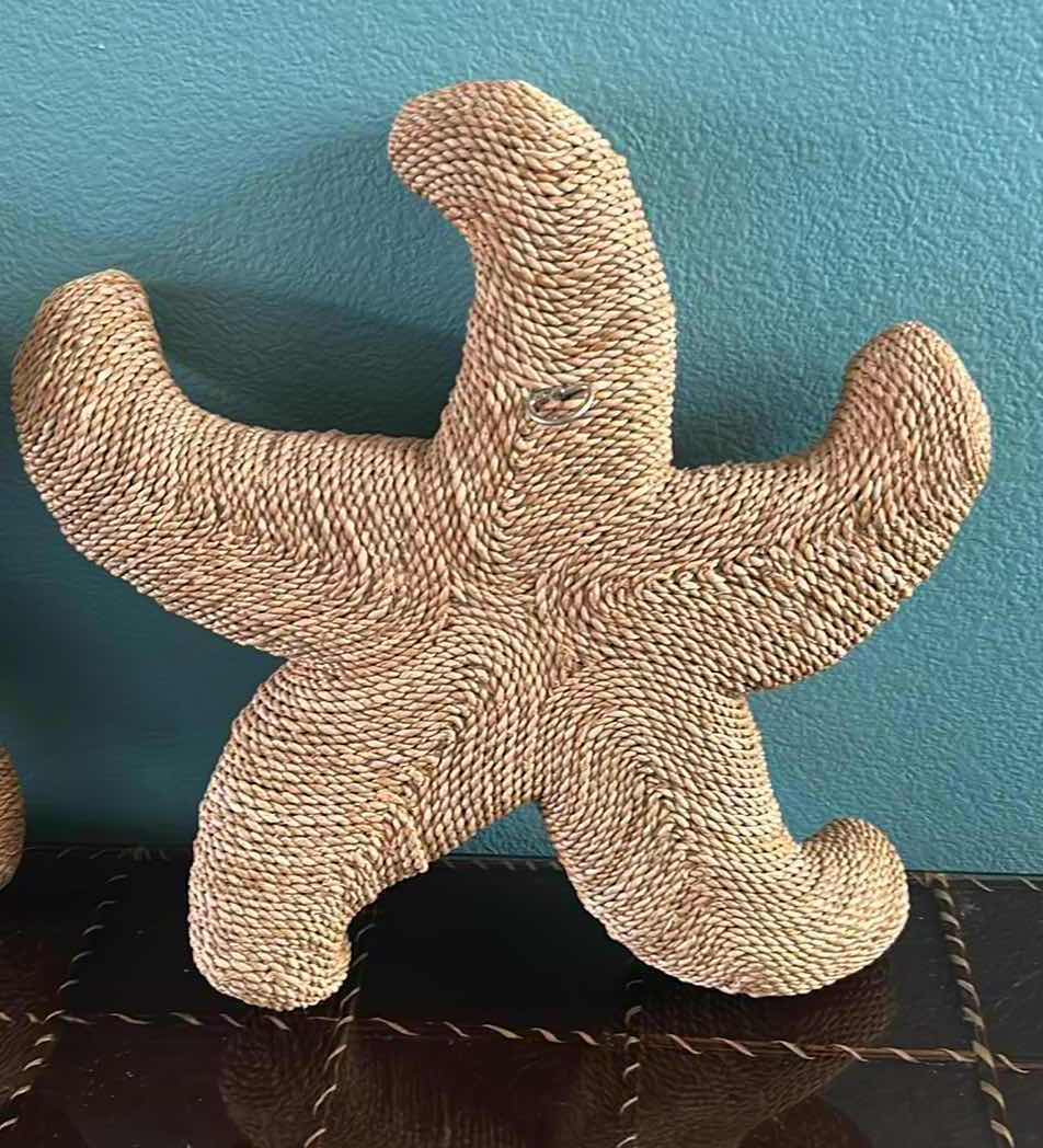 Photo 1 of 2 WOVEN STARFISH COASTAL THEME WALL DECOR 21"