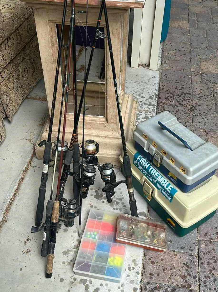 Photo 1 of 5 FISHING RODS W ACCESSORIES