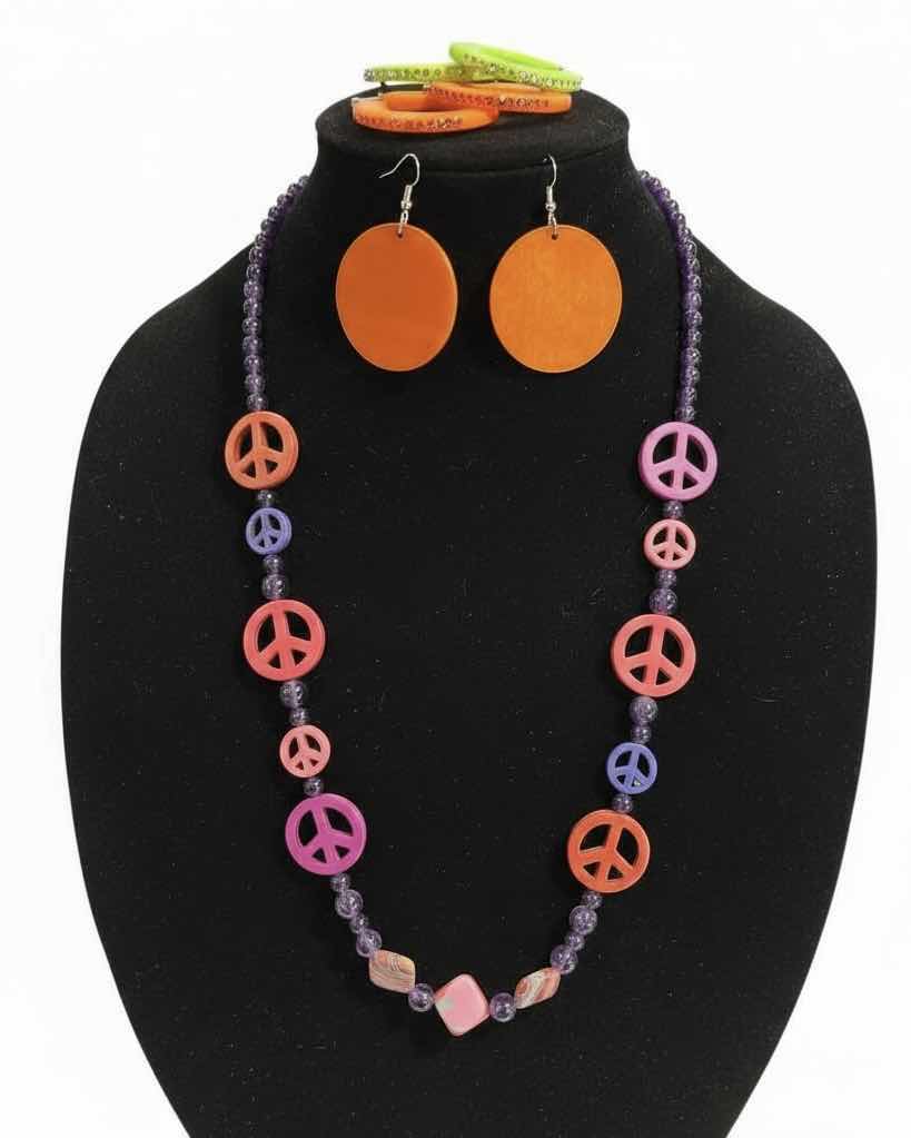 Photo 1 of 4 PIECE WOMENS JEWELRY- 3 PAIRS PIERCED EARRINGS AND 1 NECKLACE