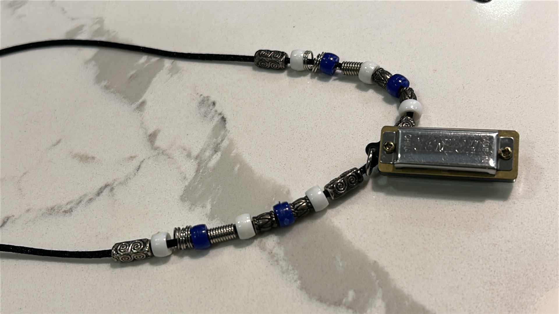 Photo 1 of 2 MENS / WOMENS JEWELRY- GUITAR PICK NECKLACE AND HARMONICA NECKLACE