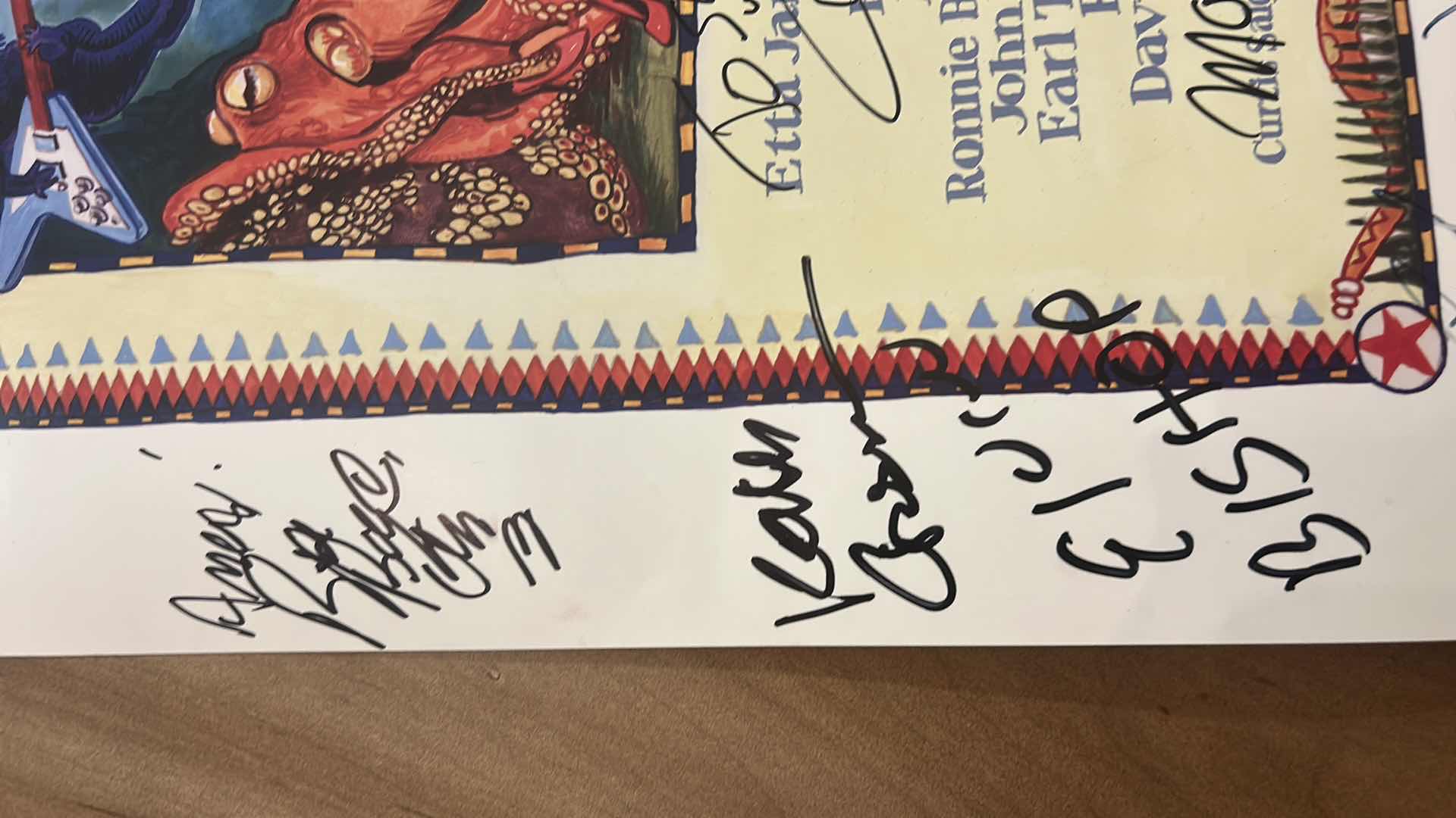 Photo 1 of AUTOGRAPHED POSTER FROM OCT 2008 LEGENDARY RHYTHM & BLUES CRUISE- ETTA JAMES, DR JOHN, LOS LOBOS, Coco Taylor, and the blues machine, Elvin Bishop, Tommy Castro, Marsha Ball, Magic Slim and the teardrops Kenny Neal, Ronnie Baker Brooks, the workers, John