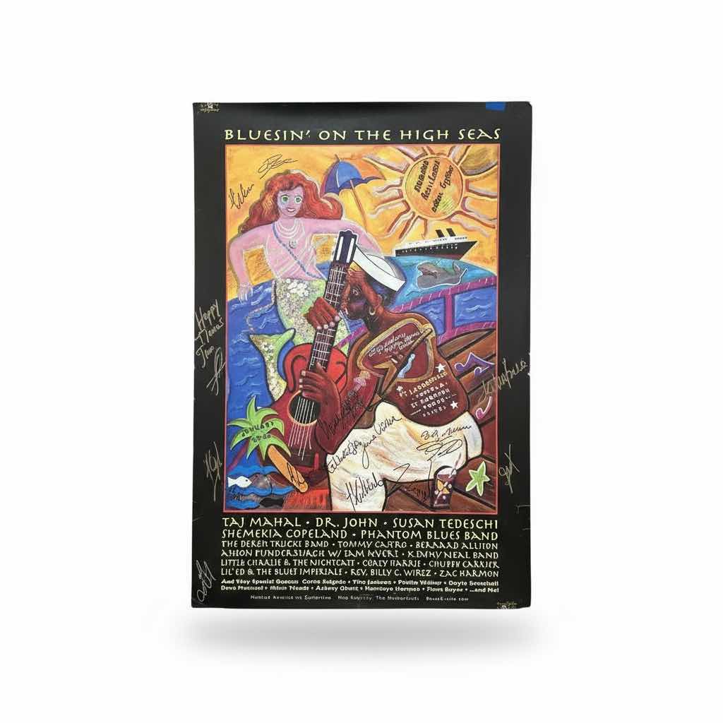 Photo 1 of LIMITED EDITION 35/150
AUTOGRAPHED BLUESIN’ ON THE HIGH SEAS POSTER 37” x H24”