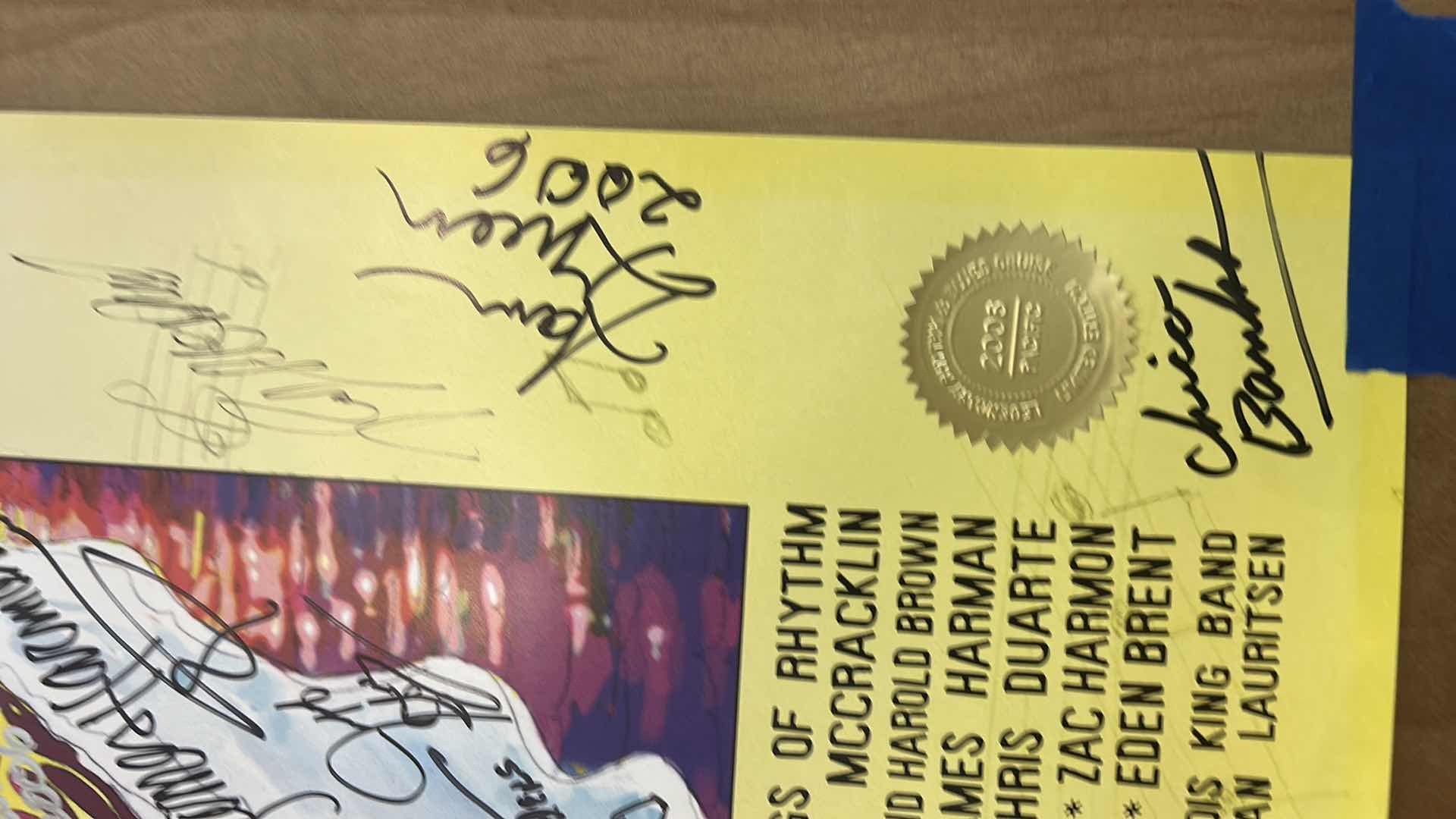 Photo 1 of AUTOGRAPHED LEGENDARY RHYTHM & BLUES CRUISE POSTER 28” x H22”