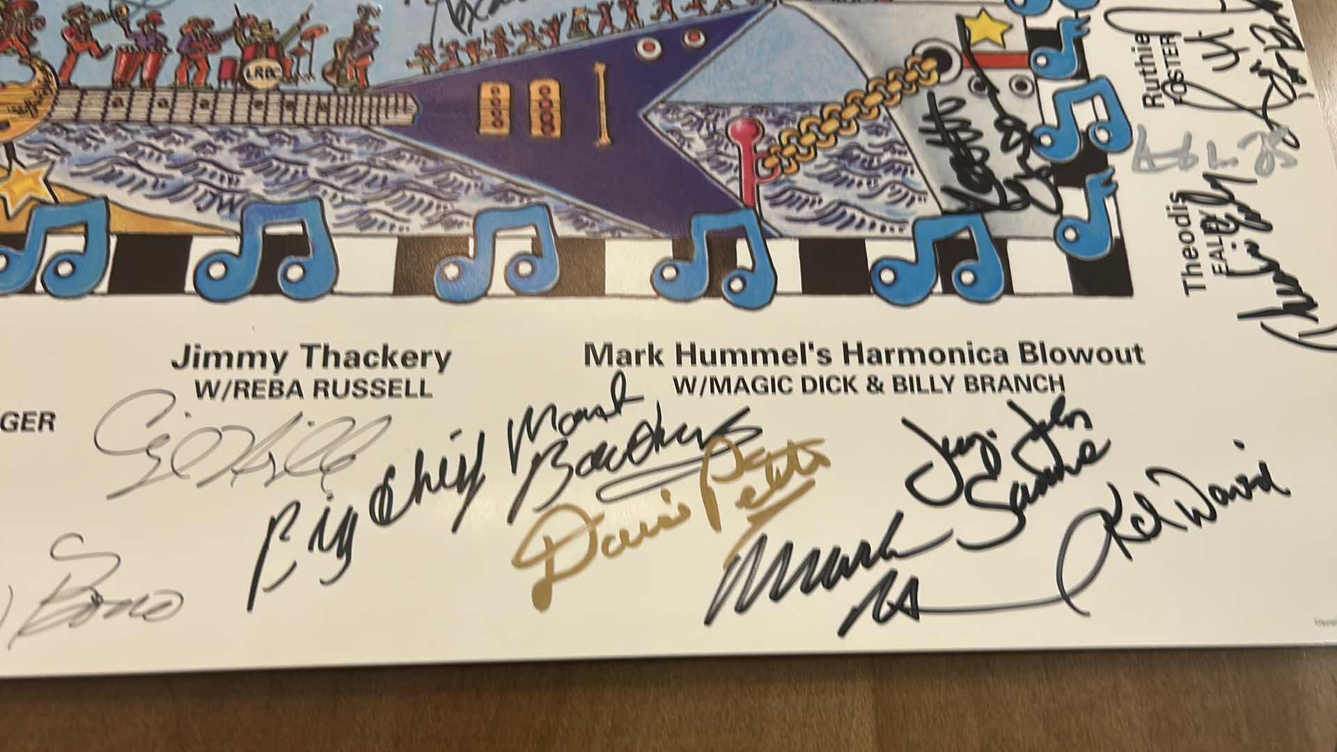 Photo 1 of AUTOGRAPHED LEGENDARY RYTHM & BLUES CRUISE POSTER 24 1/2“ x H20“