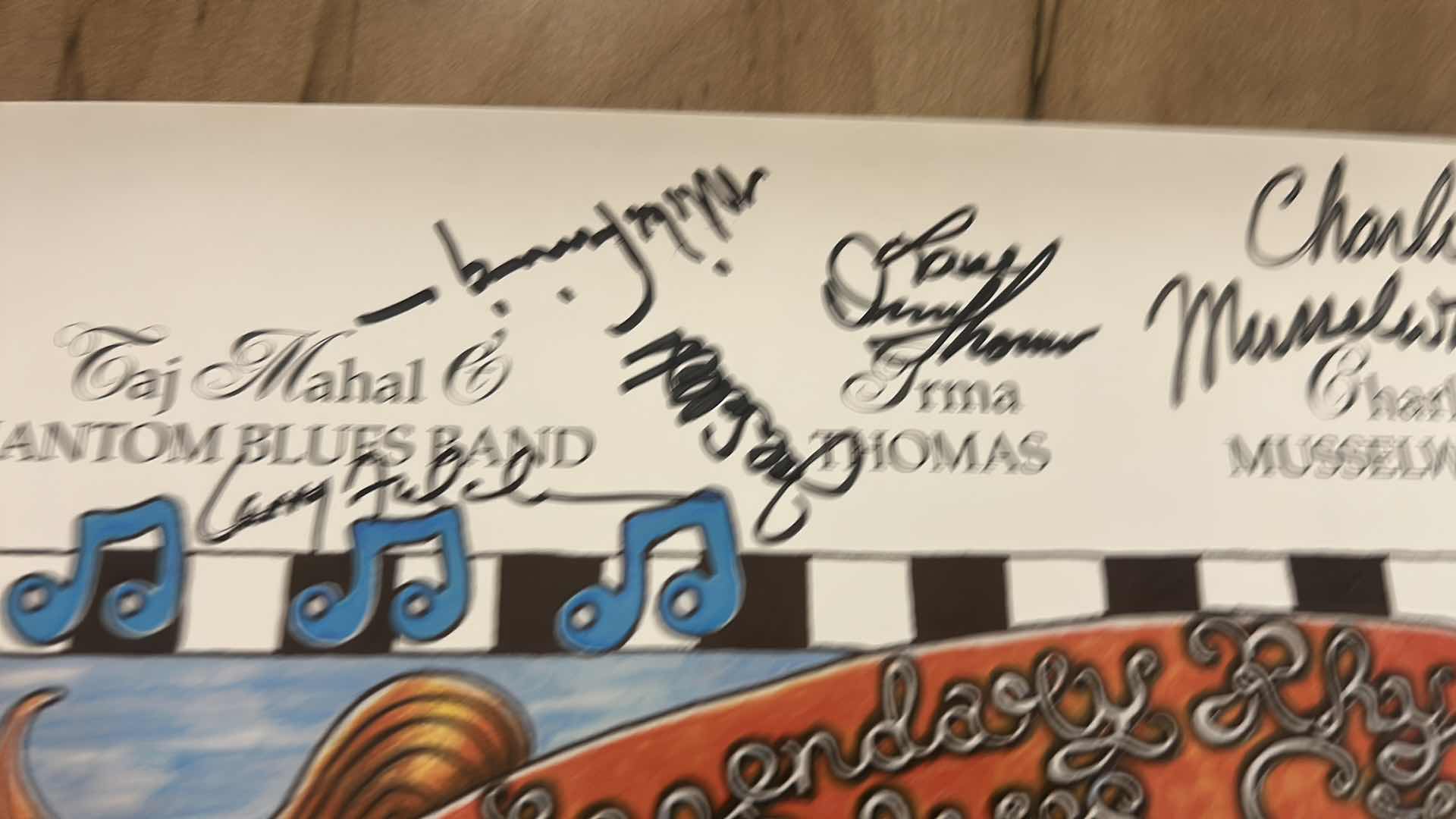 Photo 1 of AUTOGRAPHED LEGENDARY RYTHM & BLUES CRUISE POSTER 24 1/2“ x H20“