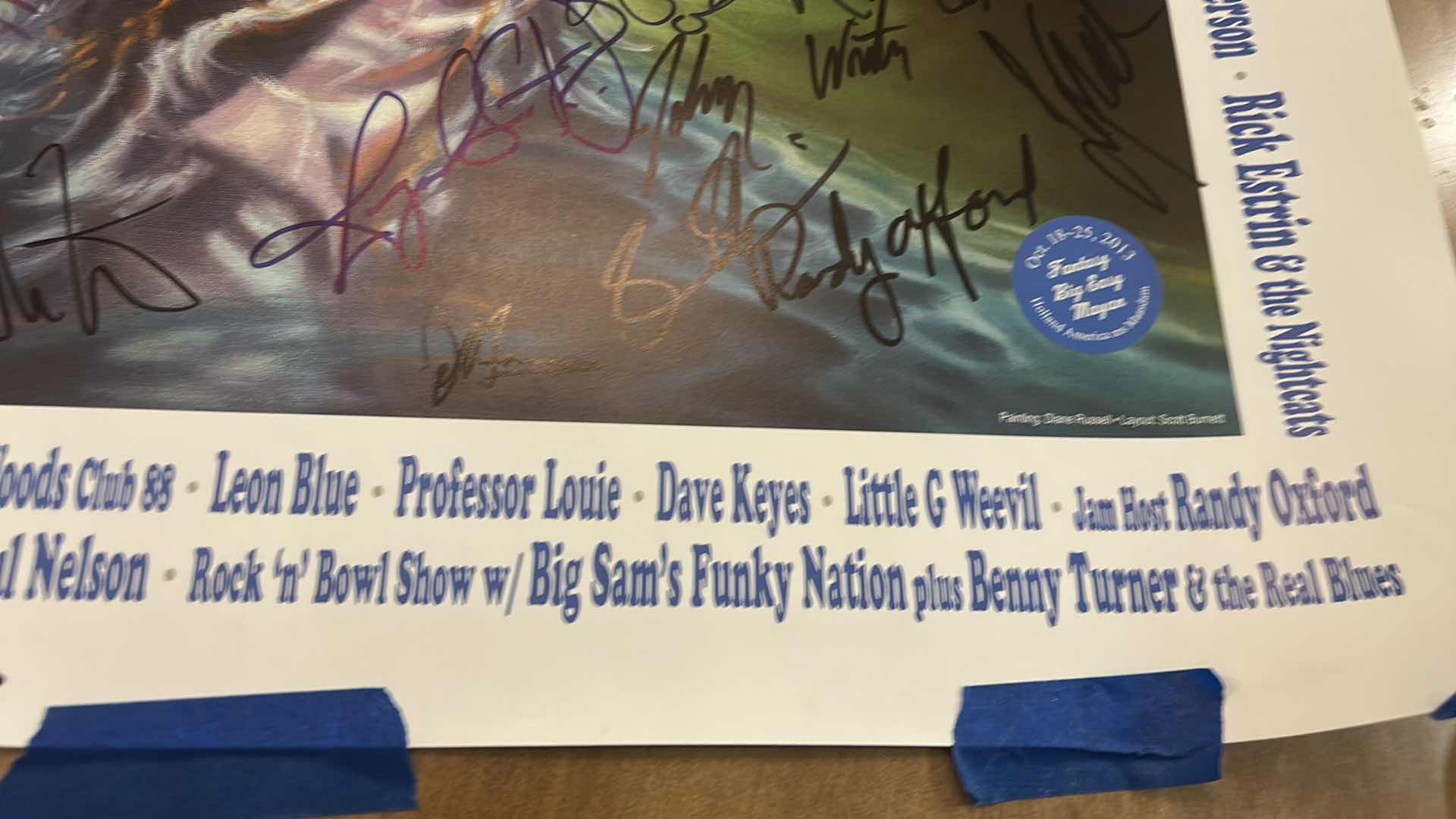 Photo 1 of AUTOGRAPHED LEGENDARY RHYTHM & BLUES CRUISE POSTER 22” x H28”