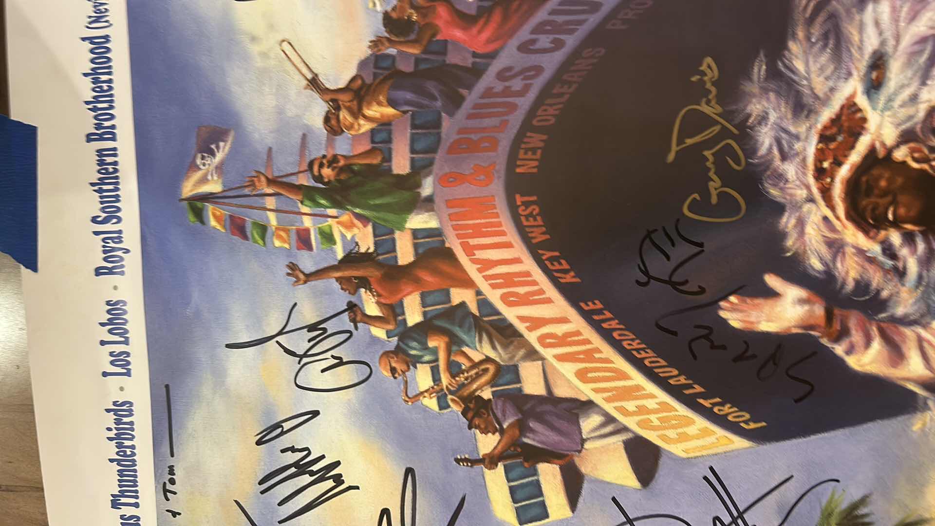 Photo 1 of AUTOGRAPHED LEGENDARY RHYTHM & BLUES CRUISE POSTER 22” x H28”