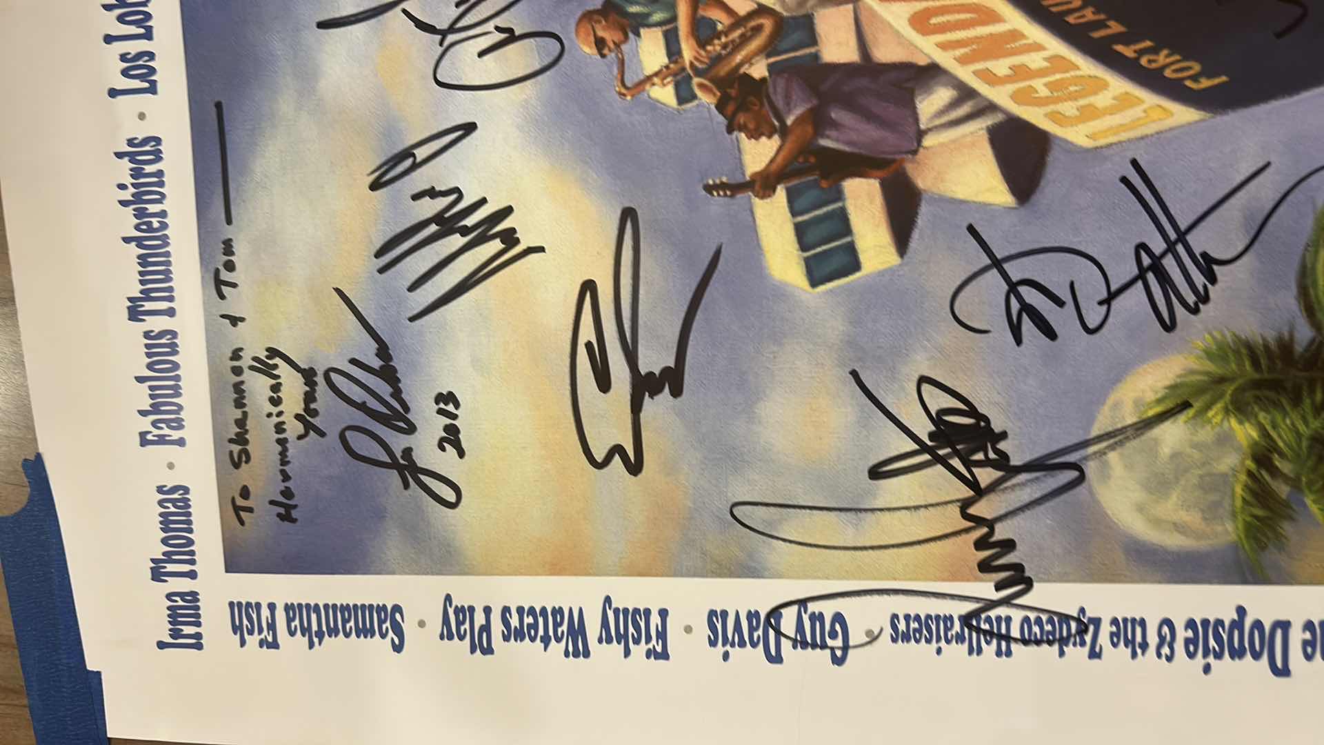 Photo 1 of AUTOGRAPHED LEGENDARY RHYTHM & BLUES CRUISE POSTER 22” x H28”