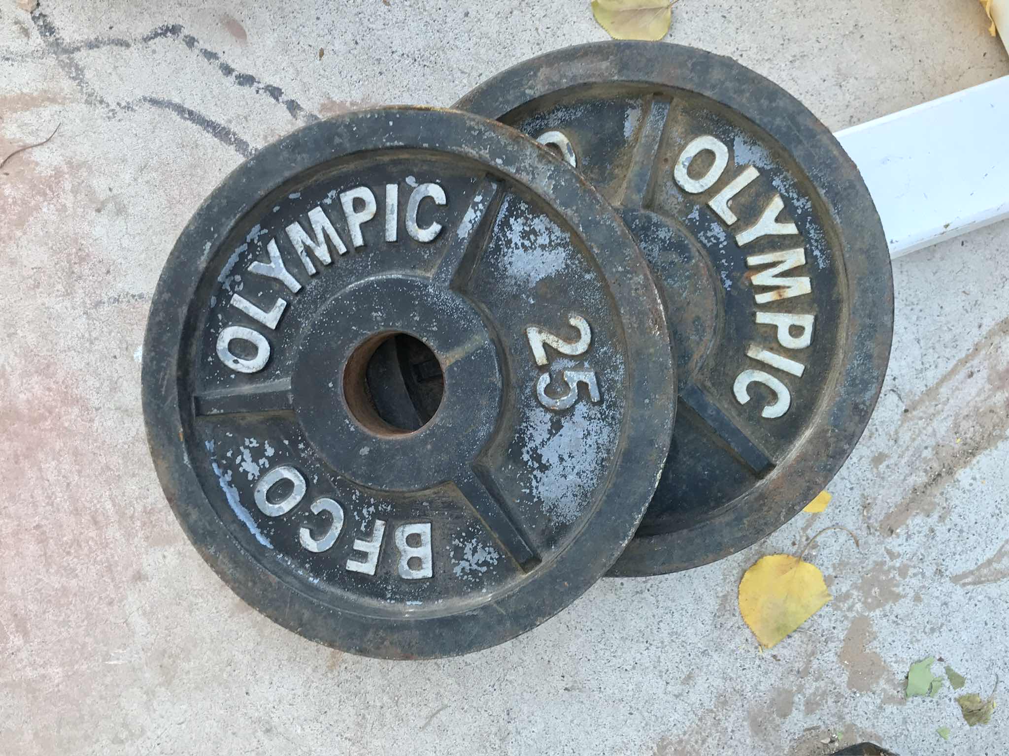 Photo 1 of 2 OLYMPIC 25LBS WEIGHTS