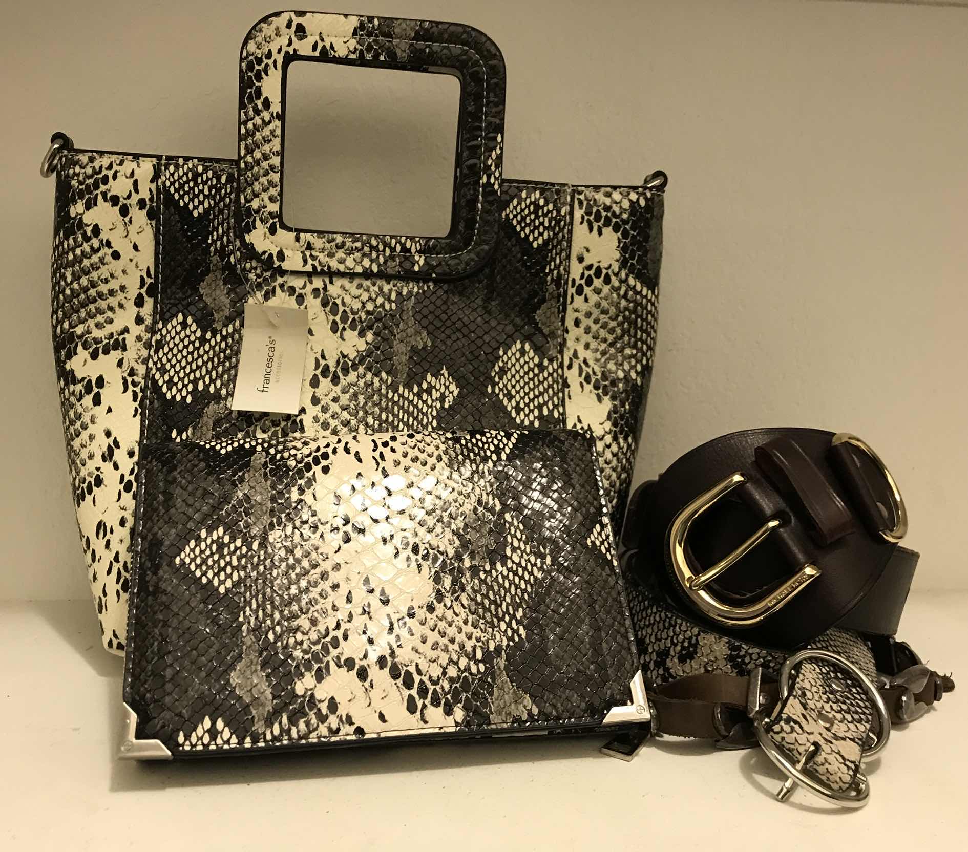 Photo 1 of FRENCESCAS WREN SQUARE HANDLED SNAKE TOTE & MORE