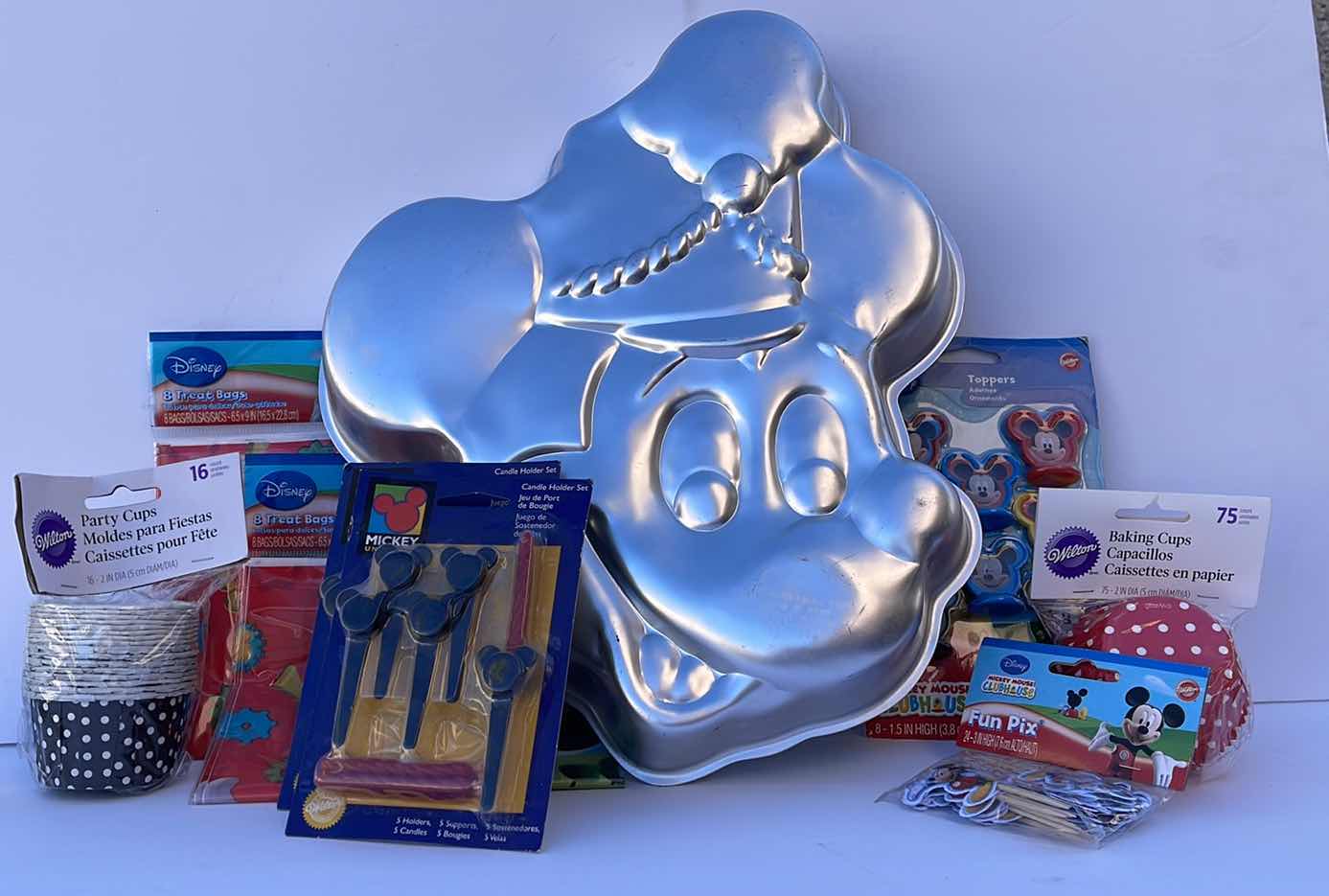 Photo 1 of NIB MICKEY MOUSE CAKE PAN AND PARTY SUPPLIES- RETAIL PRICE $