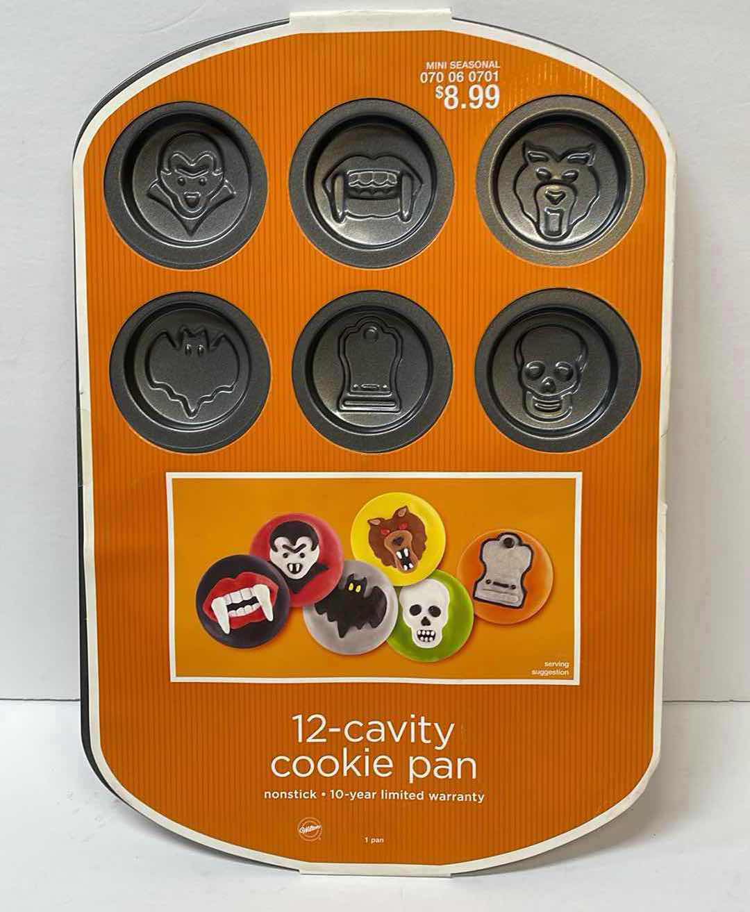 Photo 1 of NWT WILTON 12 CAVITY HALLOWEEN COOKIE PAN - $19.99