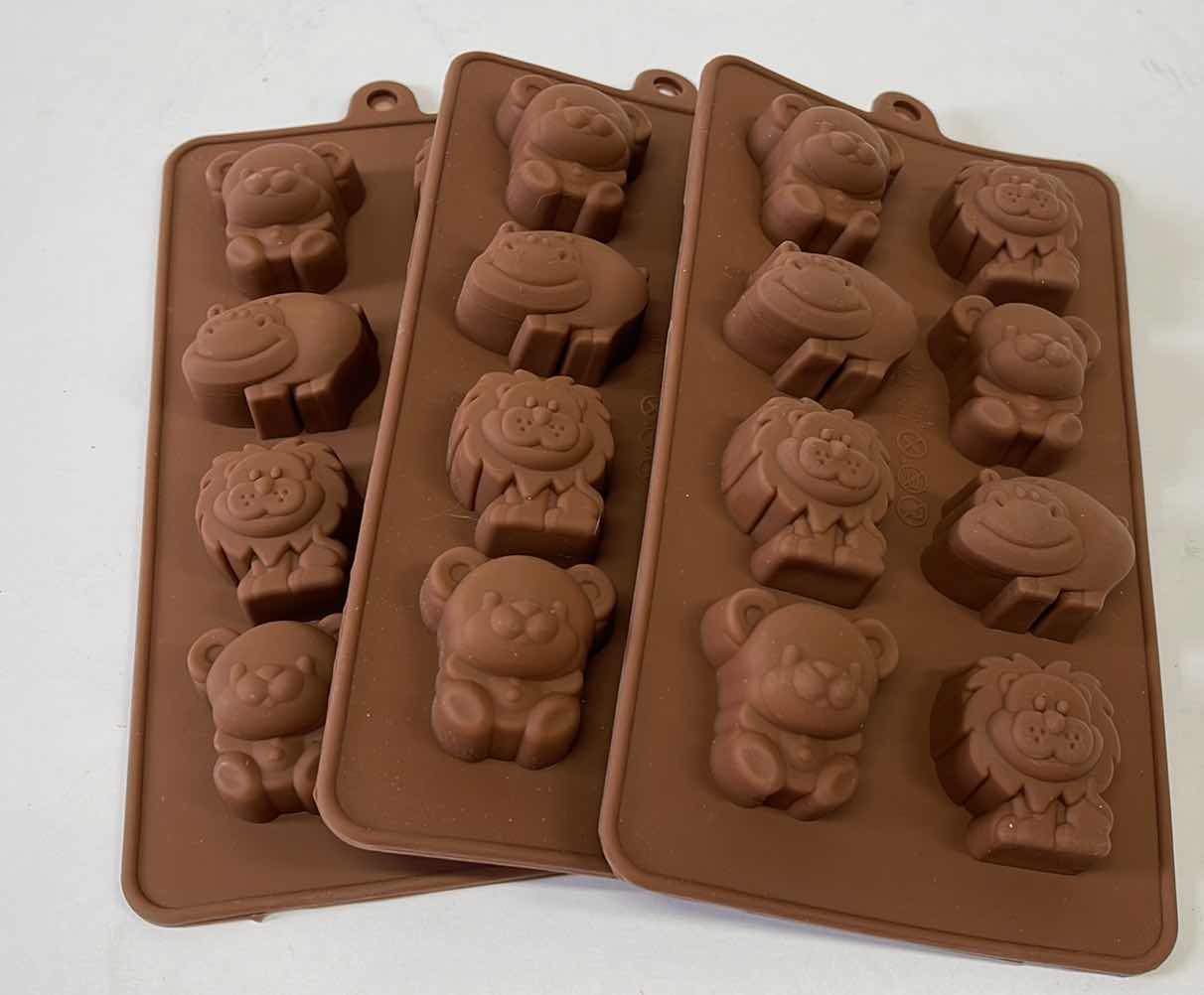 Photo 1 of NEW SILICONE ZOO ANIMALS CANDY AND OTHER CRAFTS MOLDS -TOTAL RETAIL PRICE $19.00