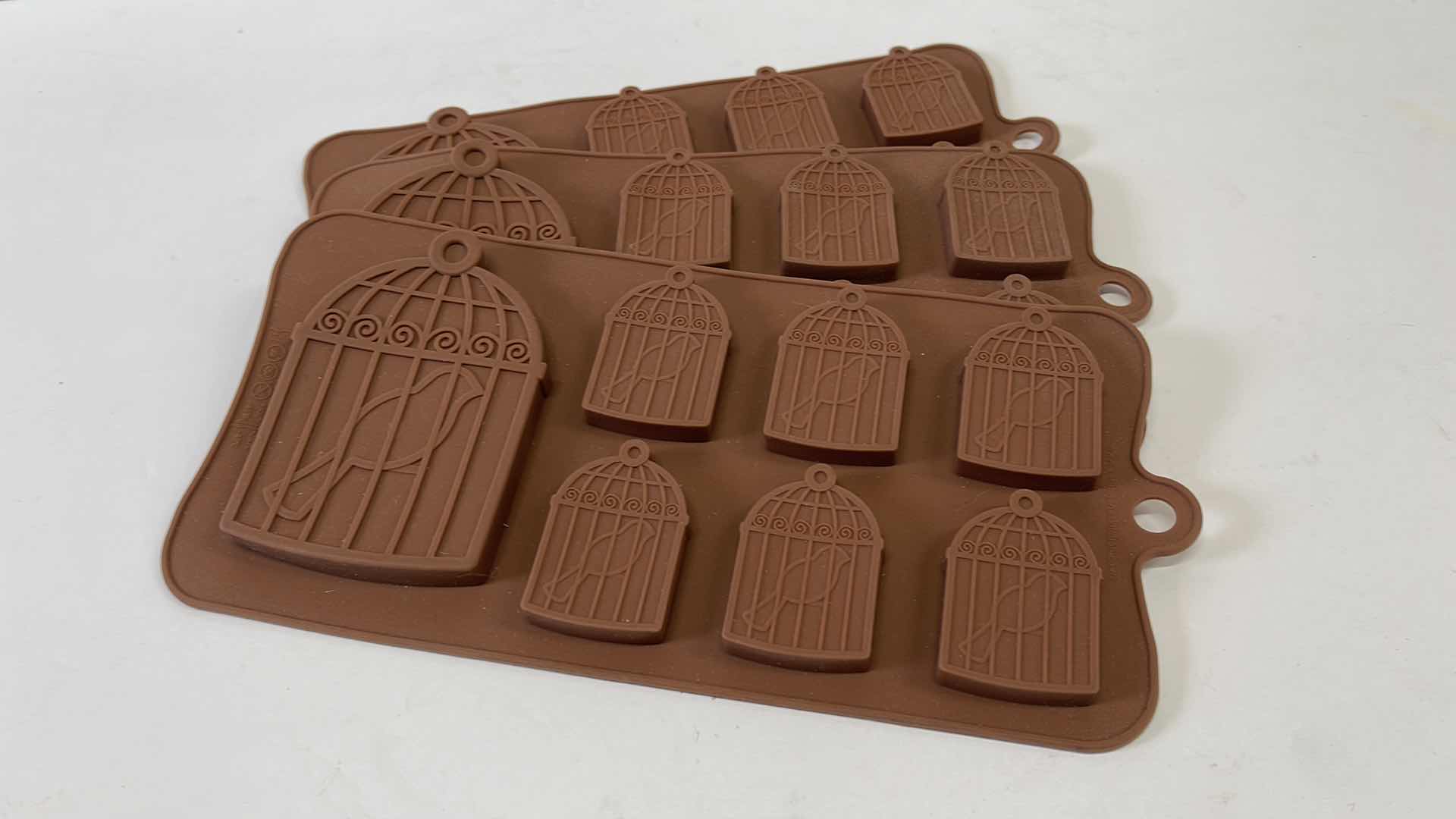 Photo 1 of NEW SILICONE BIRD CAGE CHOCOLATE / CANDY / ICE MOLDS - TOTAL RETAIL PRICE $ 22.00