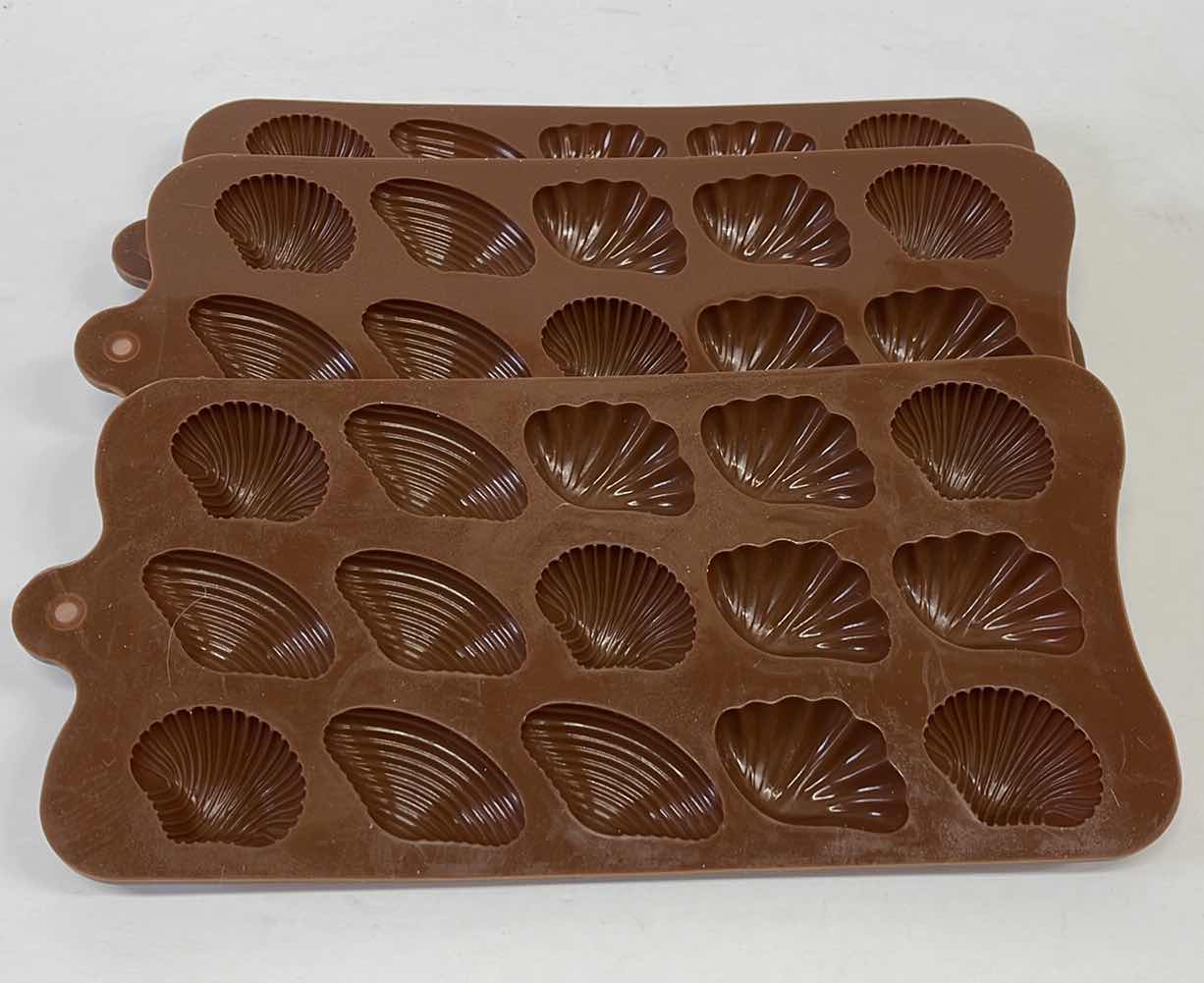 Photo 2 of NEW SILICONE SHELL CHOCOLATE / CANDY / ICE MOLDS - TOTAL RETAIL PRICE $22.00