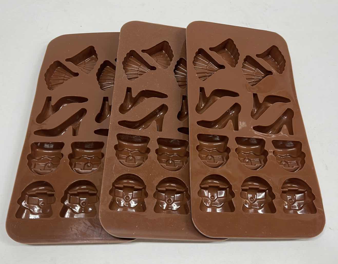 Photo 2 of NEW 3 SILICONE GIRLS NIGHT OUT CHOCOLATE / CANDY / ICE MOLDS - TOTAL RETAIL PRICE $22.00