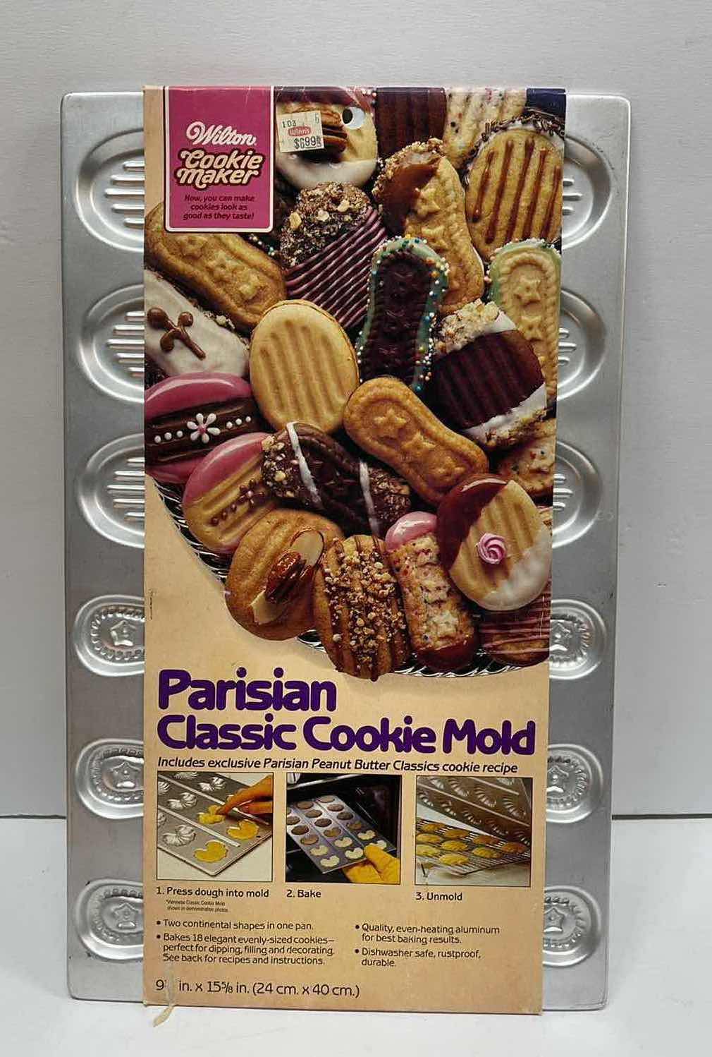 Photo 1 of NOS VINTAGE 1984 WILTON PARISIAN CLASSIC COOKIE MOLD - RETAIL PRICE $26.00